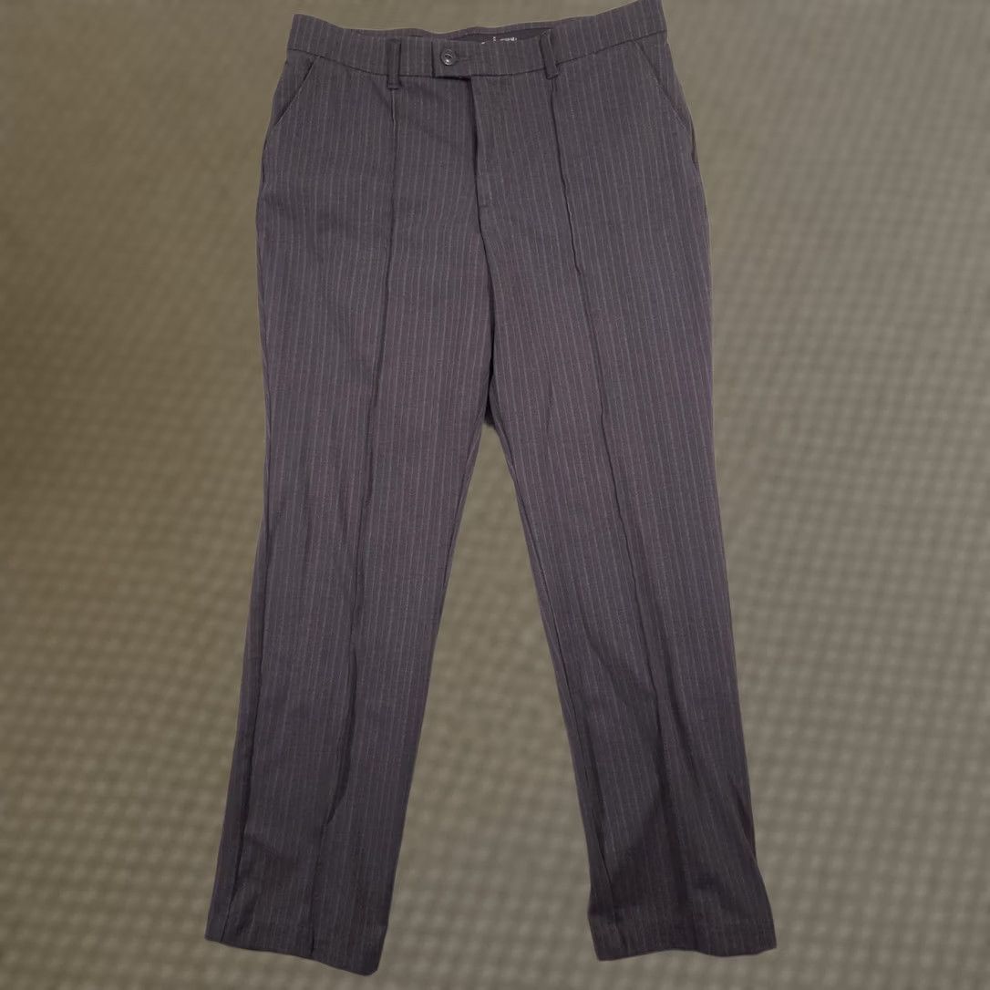 Lee Lee Pants Womens 12M Gray Pinstripe Flat Front Stretch Dress Slacks Business Size 34" / US 12 / IT 48 - 1 Thumbnail