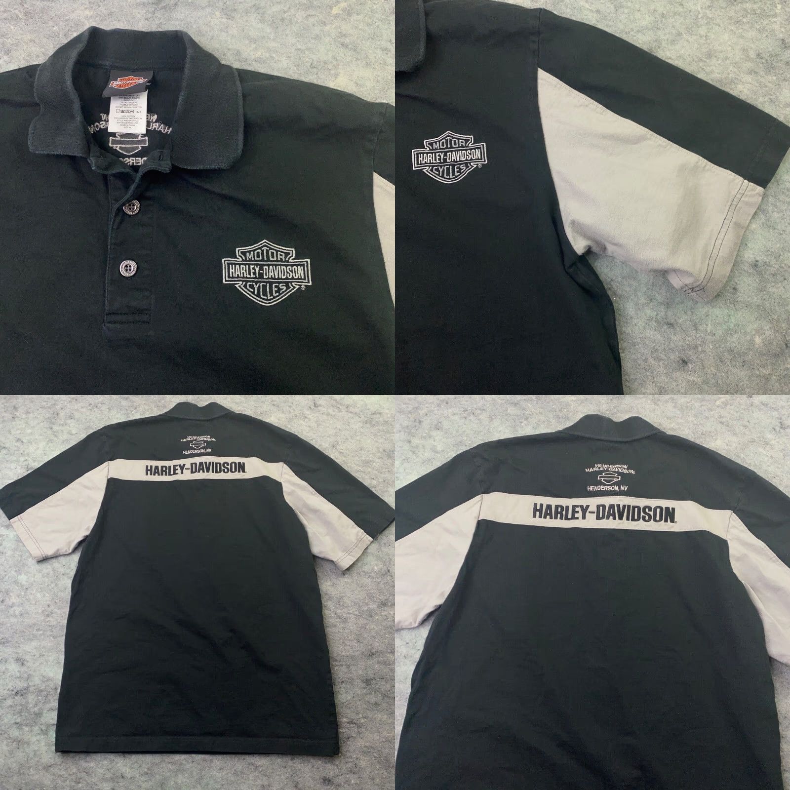 Harley Davidson VINTAGE Harley-Davidson Polo Shirt Mens Medium Black Embroidered 100% Cotton Short Sleeve Vintage Biker Motorcycle Mens M Black Polo Shirt Size US M / EU 48-50 / 2 - 8 Thumbnail