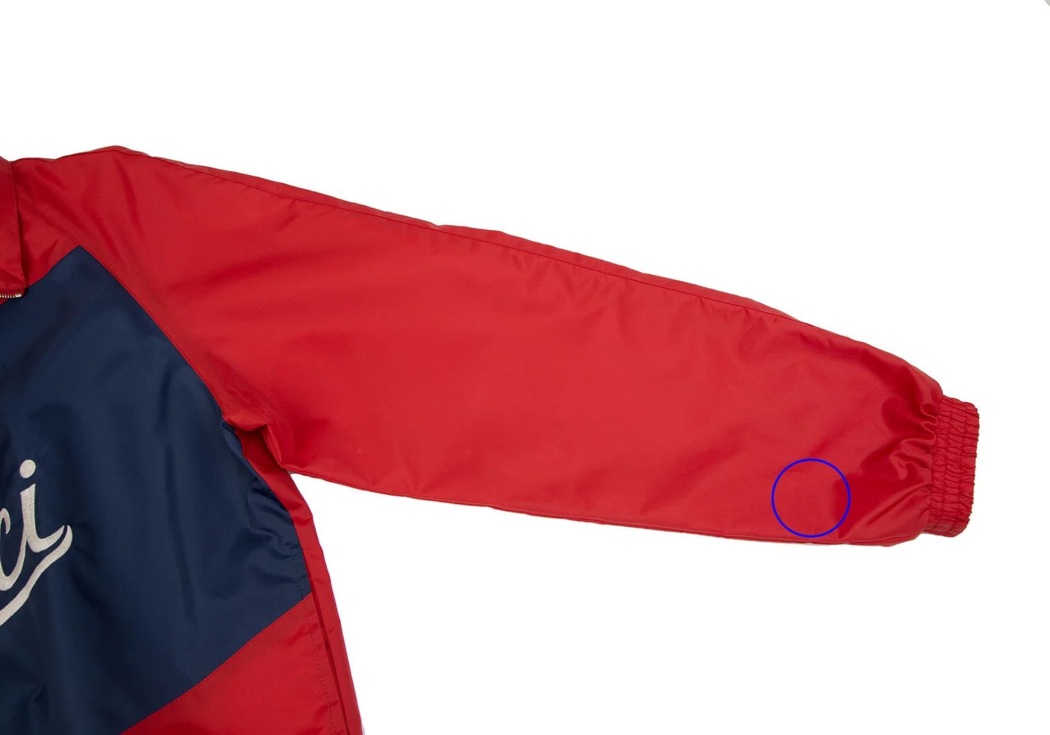 Gucci Logo Embroidered Nylon Jacket in Red and Navy, Size 46 Size US S / EU 44-46 / 1 - 5 Thumbnail