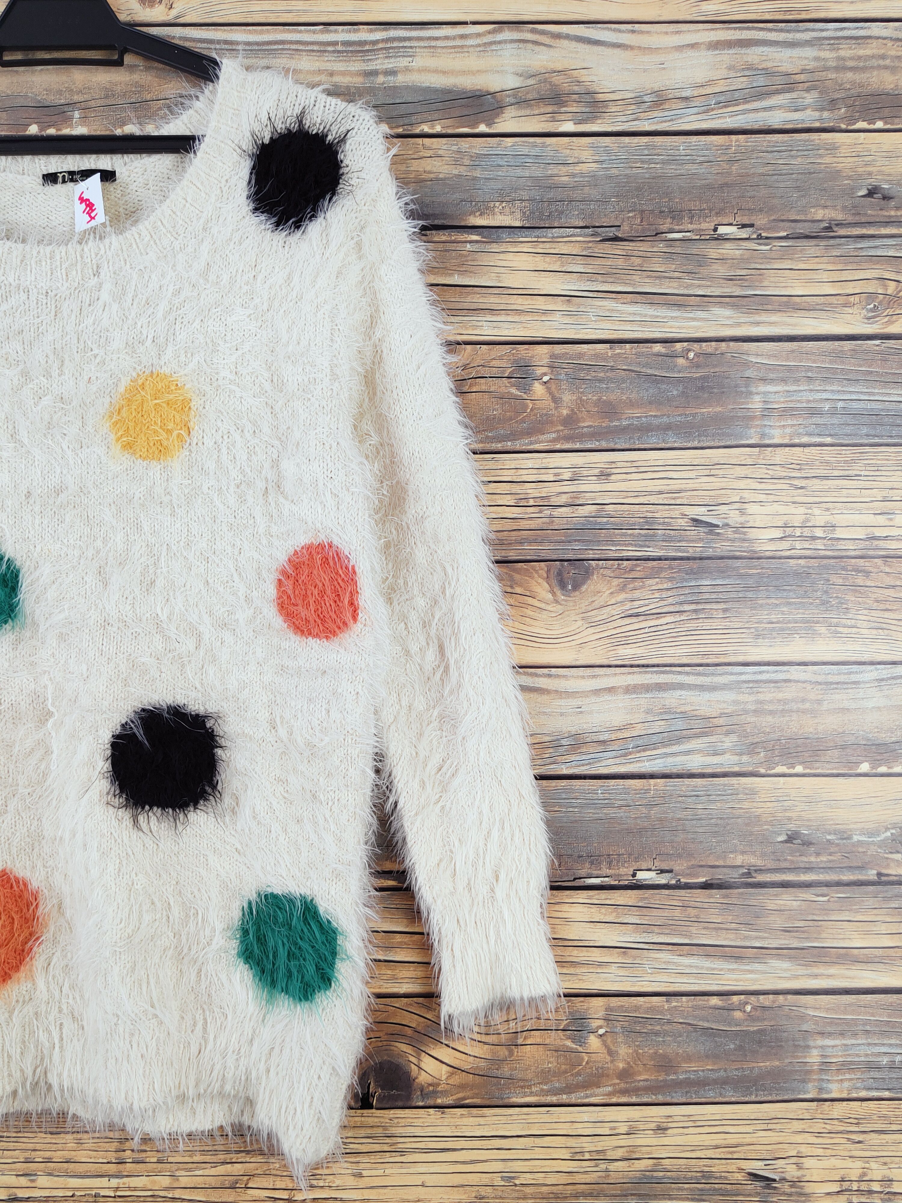 Japanese Brand × Vintage n Beige Shag Shaggy Fur Mohair Knitwear #W974 Size M / US 6-8 / IT 42-44 - 6 Thumbnail