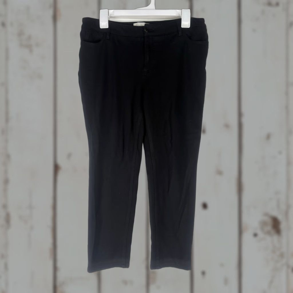 Talbots VINTAGE Talbots Petites Black Stretch Ankle Pants Womens Size 10P 90s City Casual Workwear Size 32" / US 10 / IT 46 - 1 Thumbnail