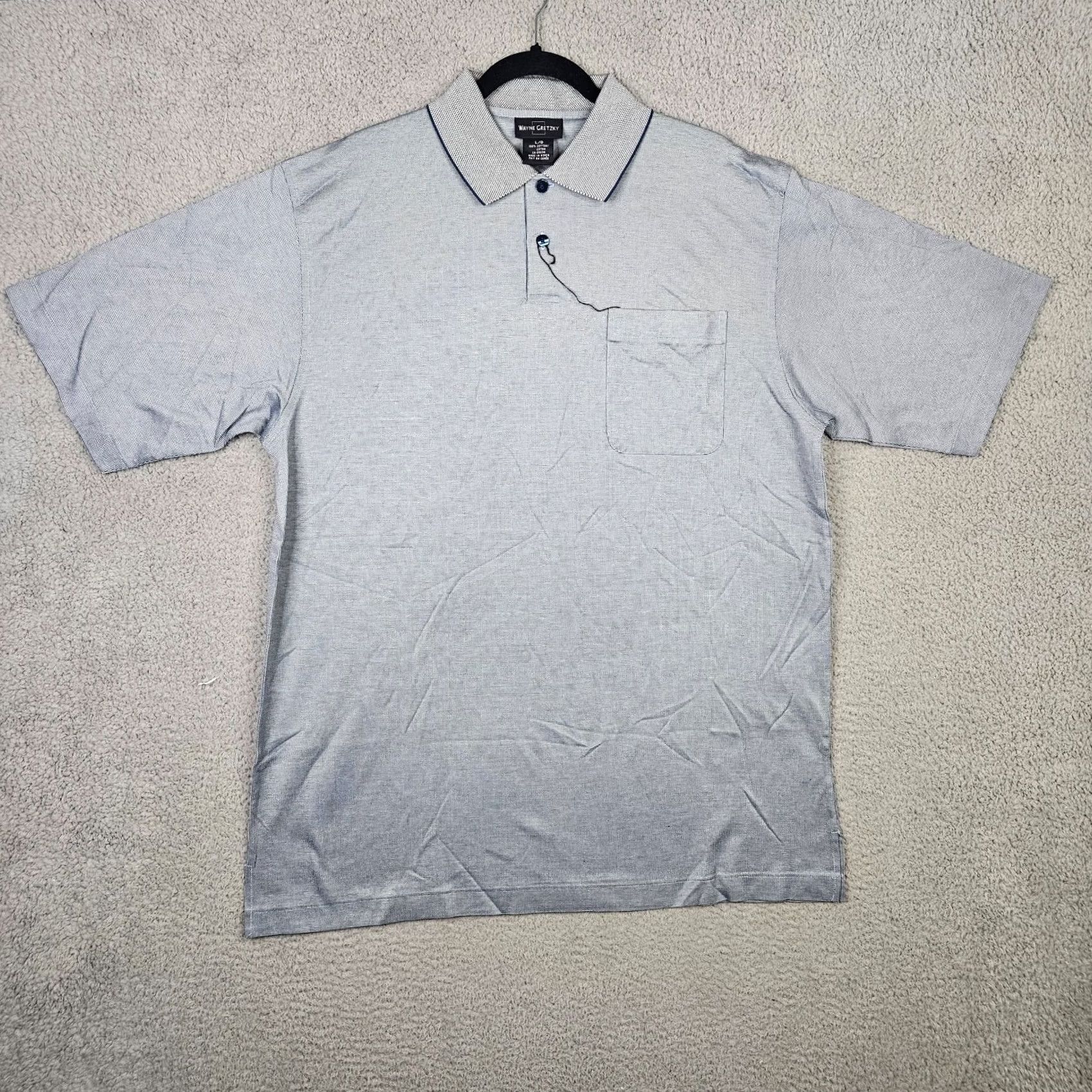 Vintage Wayne Gretzky Polo Shirt Mens 1/4 Button Short Sleeve 100% Cotton Size L Gray Polo Shirt Mens Size US L / EU 52-54 / 3 - 2 Thumbnail