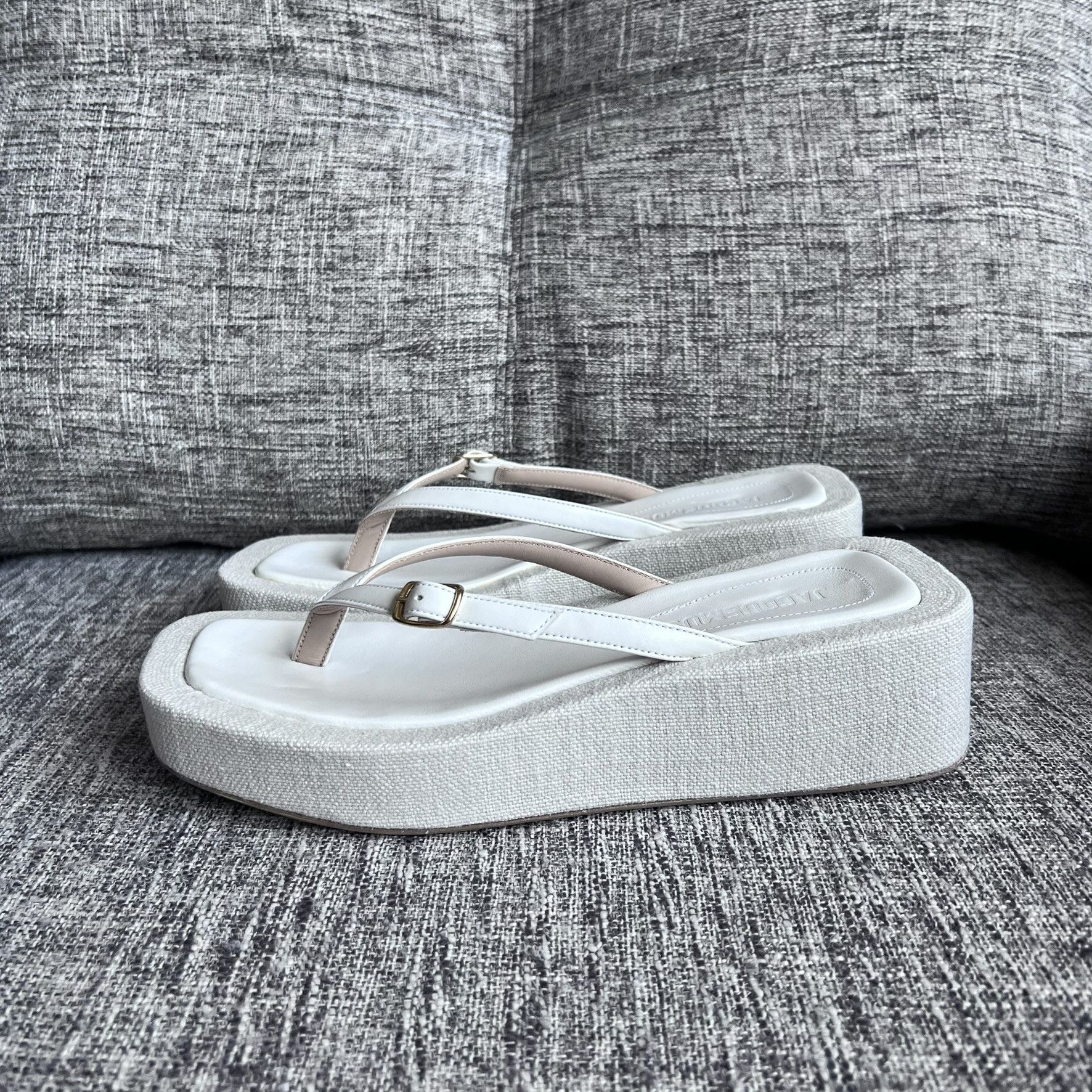 Jacquemus Jacquemus Les Tatanes Lin Platform Sandals Size IT37 Size US 7 / IT 37 - 2 Thumbnail