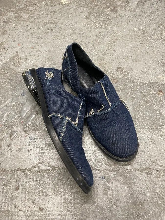 Maison Margiela Maison Margiela MM6 Blue Denim Jeans Derbys Shoes Size US 7 / EU 40 - 5 Thumbnail