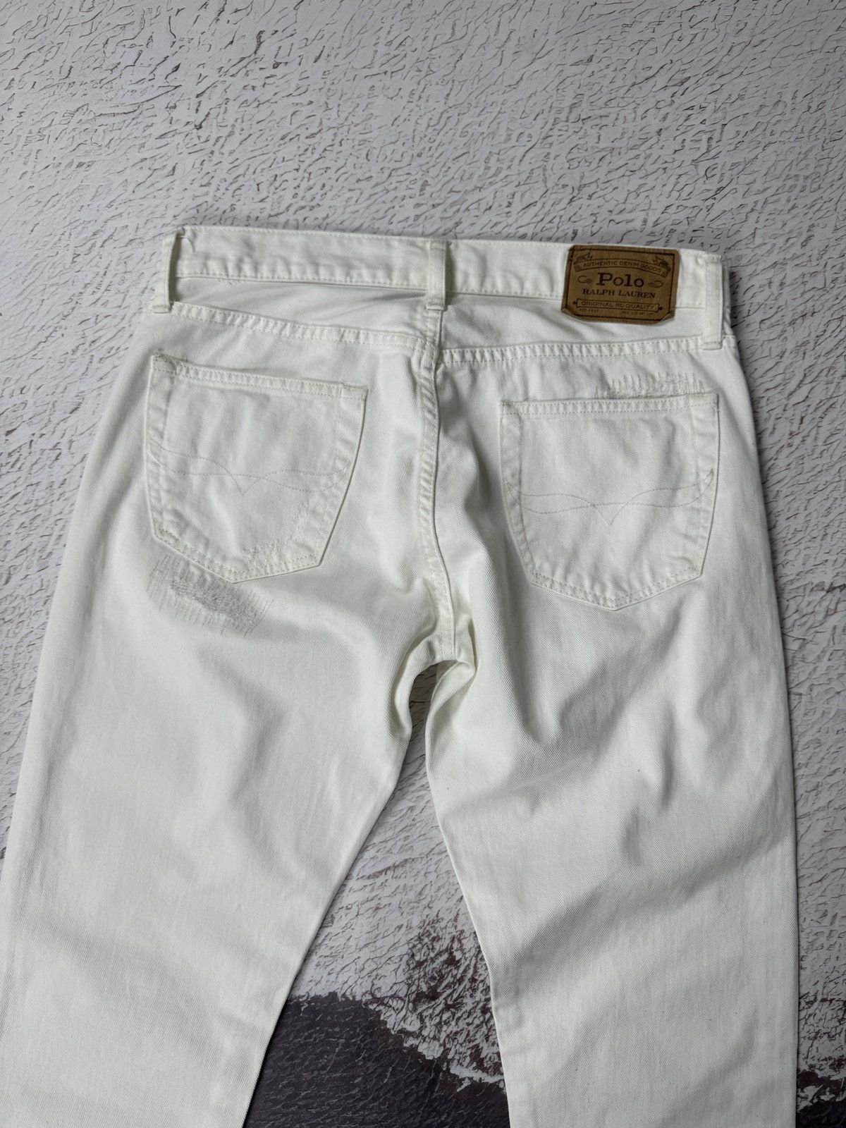 Polo Ralph Lauren Polo Ralph Lauren white distressed denim jeans pants Size US 30 / EU 46 - 17 Thumbnail