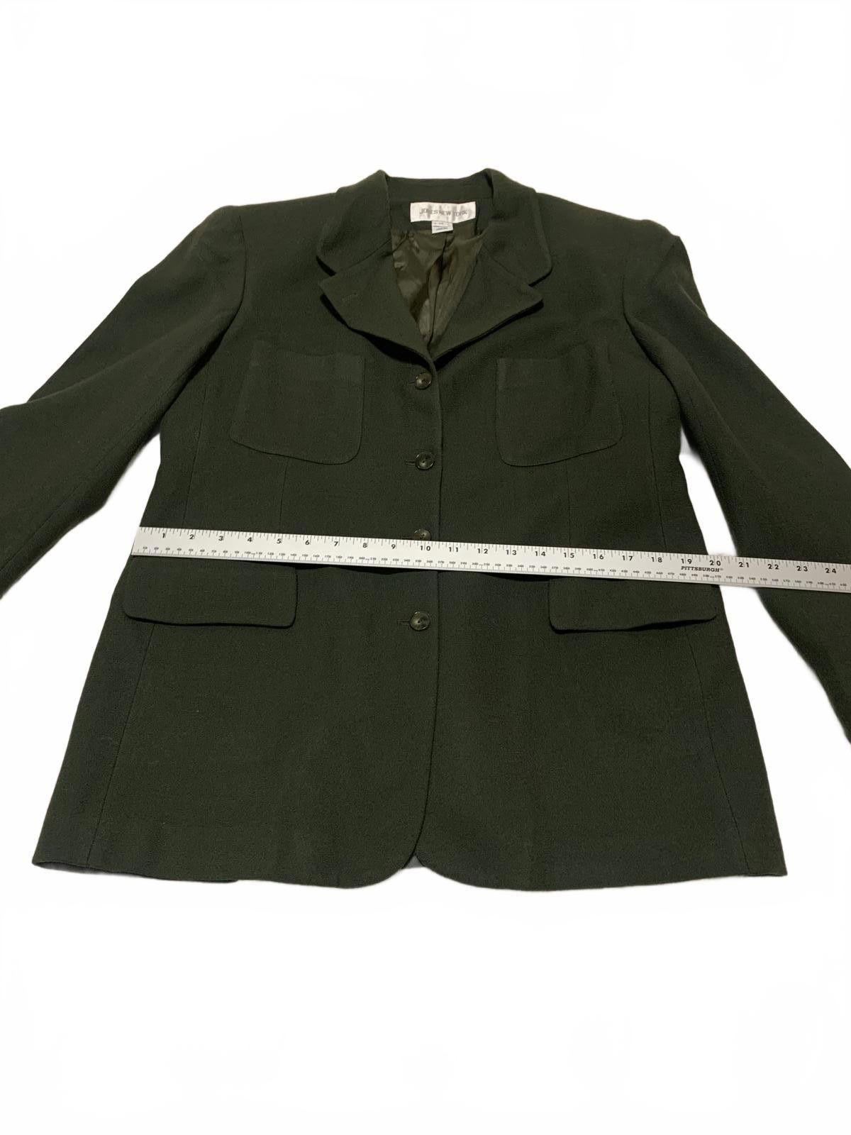Jones New York VTG Jones New York Women's 14 Olive Wool Blazer USA Size XL / US 12-14 / IT 48-50 - 9 Thumbnail