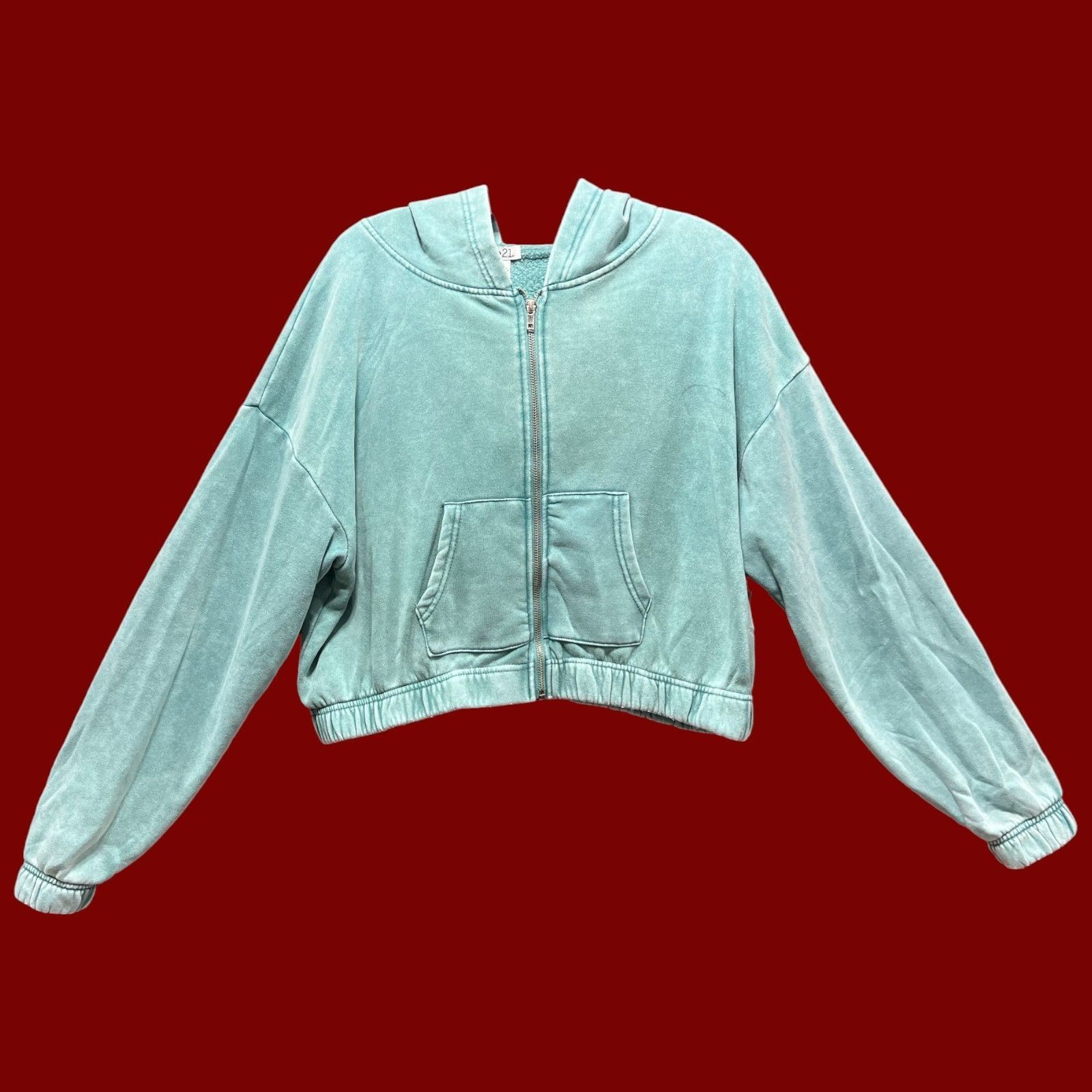 rue21 Rue 21 - Women's Long Sleeve Hooded Sweatshirt - Green - Ext Size XL / US 12-14 / IT 48-50 - 1 Thumbnail