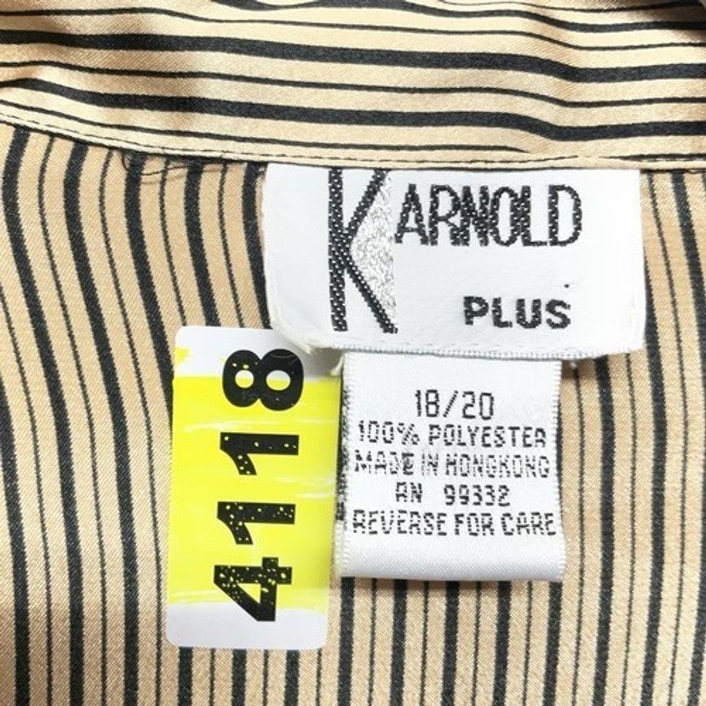 Other VTG K Arnold Liquid Stripes Button Shirt Blouse Women 18/20 Size ONE SIZE - 4 Thumbnail