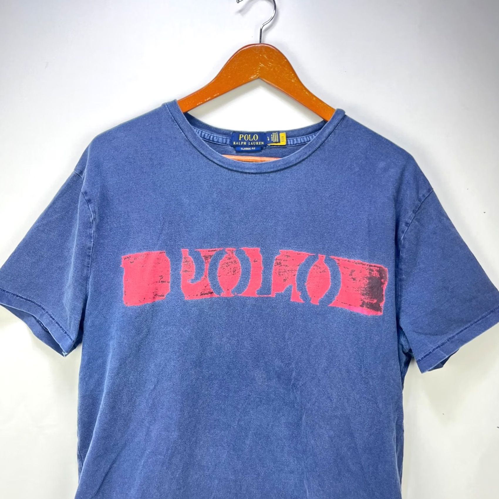 Polo Ralph Lauren VINTAGE Polo Ralph Lauren Faded Spellout Graphic T Shirt L Blue Mens 90s Size US L / EU 52-54 / 3 - 2 Thumbnail