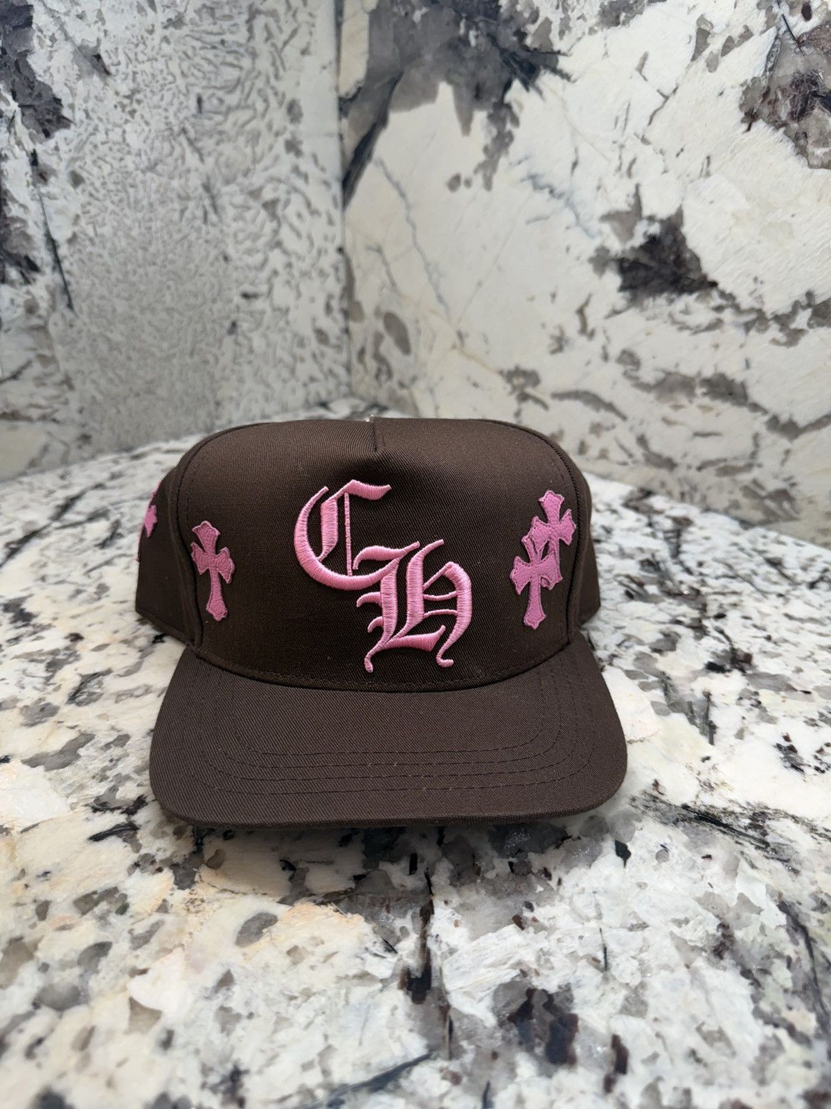Chrome Hearts Chrome Hearts Cross Patch Hat Brown Pink Baseball Cap Size ONE SIZE - 1 Thumbnail