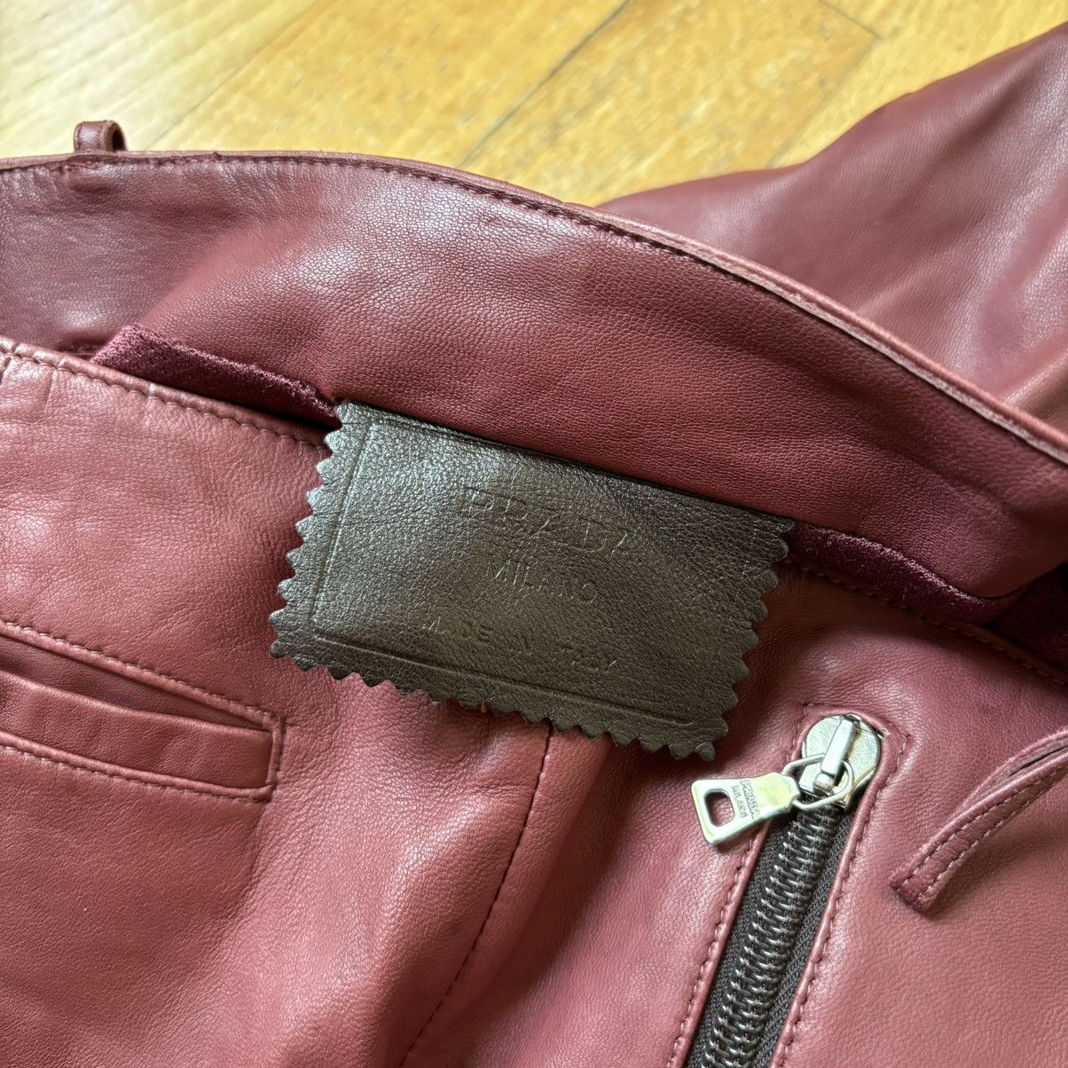 Prada SS2000 Leather Racing Pants Size US 32 / EU 48 - 9 Thumbnail