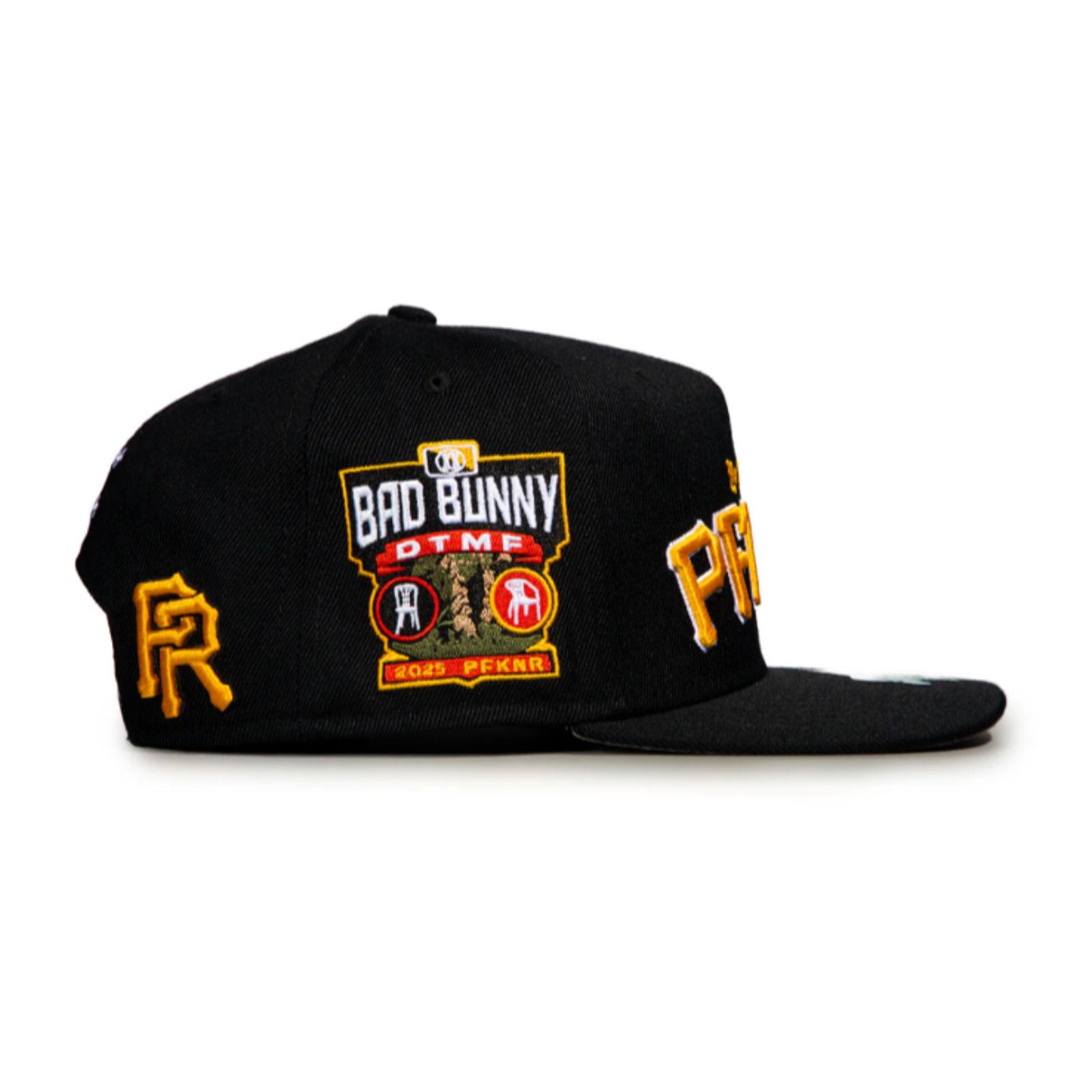 TWNTY-TWO Bad Bunny Snapback Hat black TWNTY TWO DTMF 2025 NEW Size ONE SIZE - 2 Thumbnail