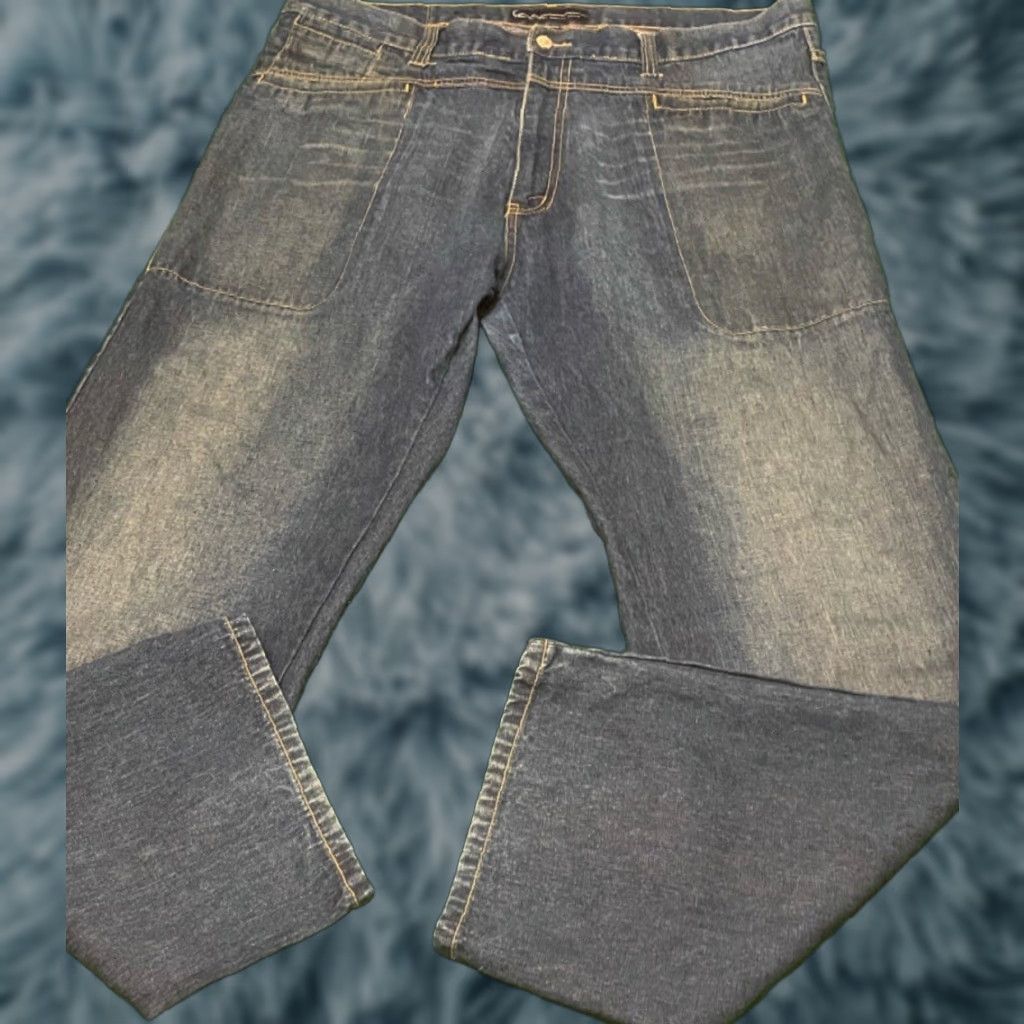 Karl Kani VINTAGE Karl Kani Jeans Baggy Hip Hop Skater Grunge VTG Mens 42 Distressed 34 Inseam Blue Wide-Leg 1990s Mens Jeans Distressed Size US 42 / EU 58 - 1 Thumbnail