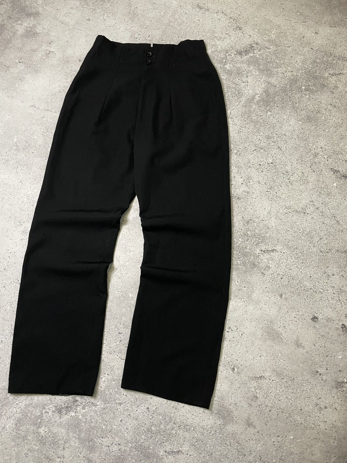 Yohji Yamamoto Archive Yohji Yamamoto Pour Homme Wool Black Antique Pants Size US 32 / EU 48 - 2 Thumbnail