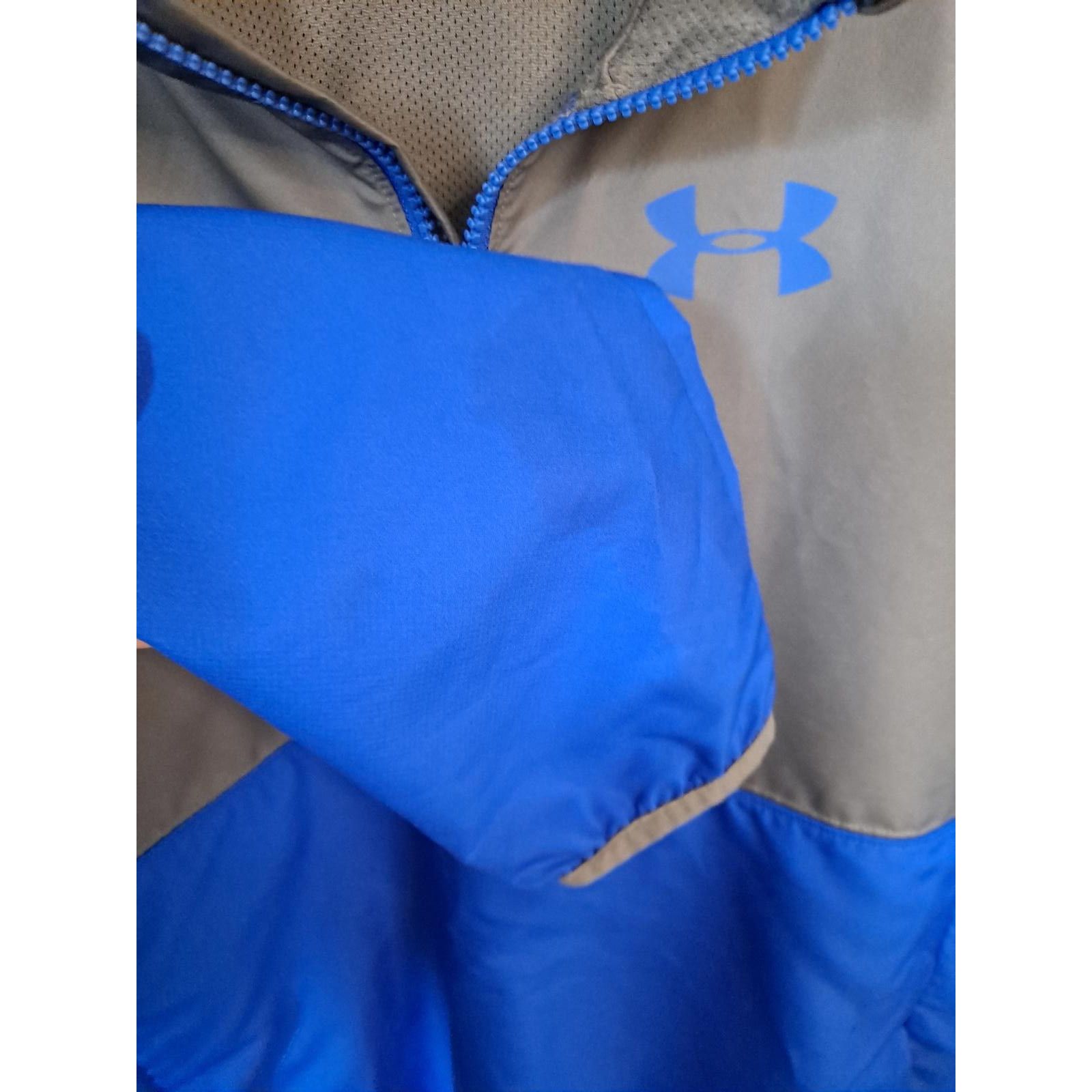Under Armour Youth Under Armour Gray and Blue 1/4 Zip Jacket Size YXL Size ONE SIZE - 4 Thumbnail