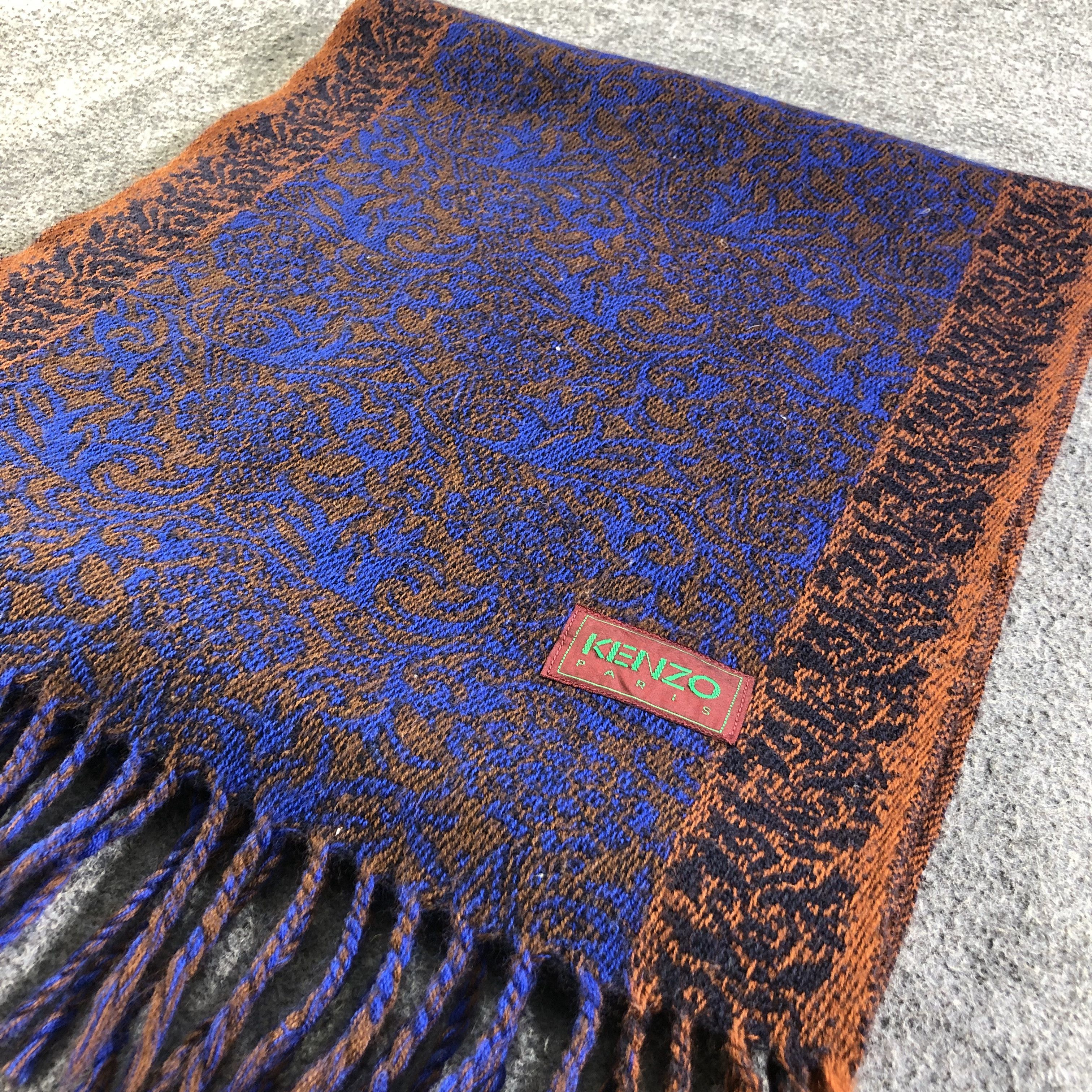 Kenzo Kenzo Baroque Wool Scarf Muffler V1958 Size ONE SIZE - 3 Thumbnail