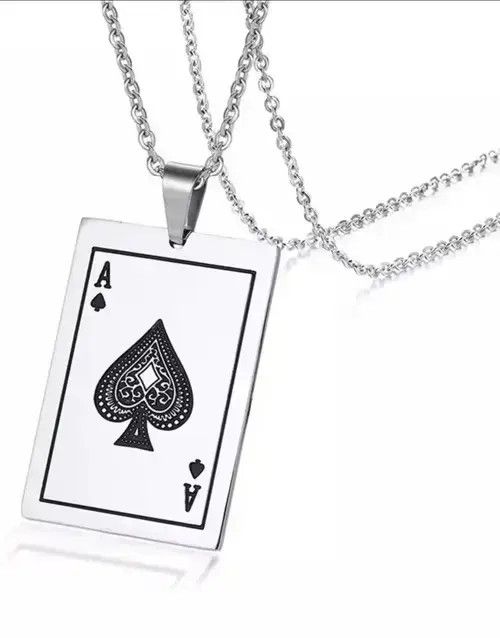 Japanese Brand Poker Ace of Spades Pendant Necklace Size ONE SIZE - 4 Thumbnail