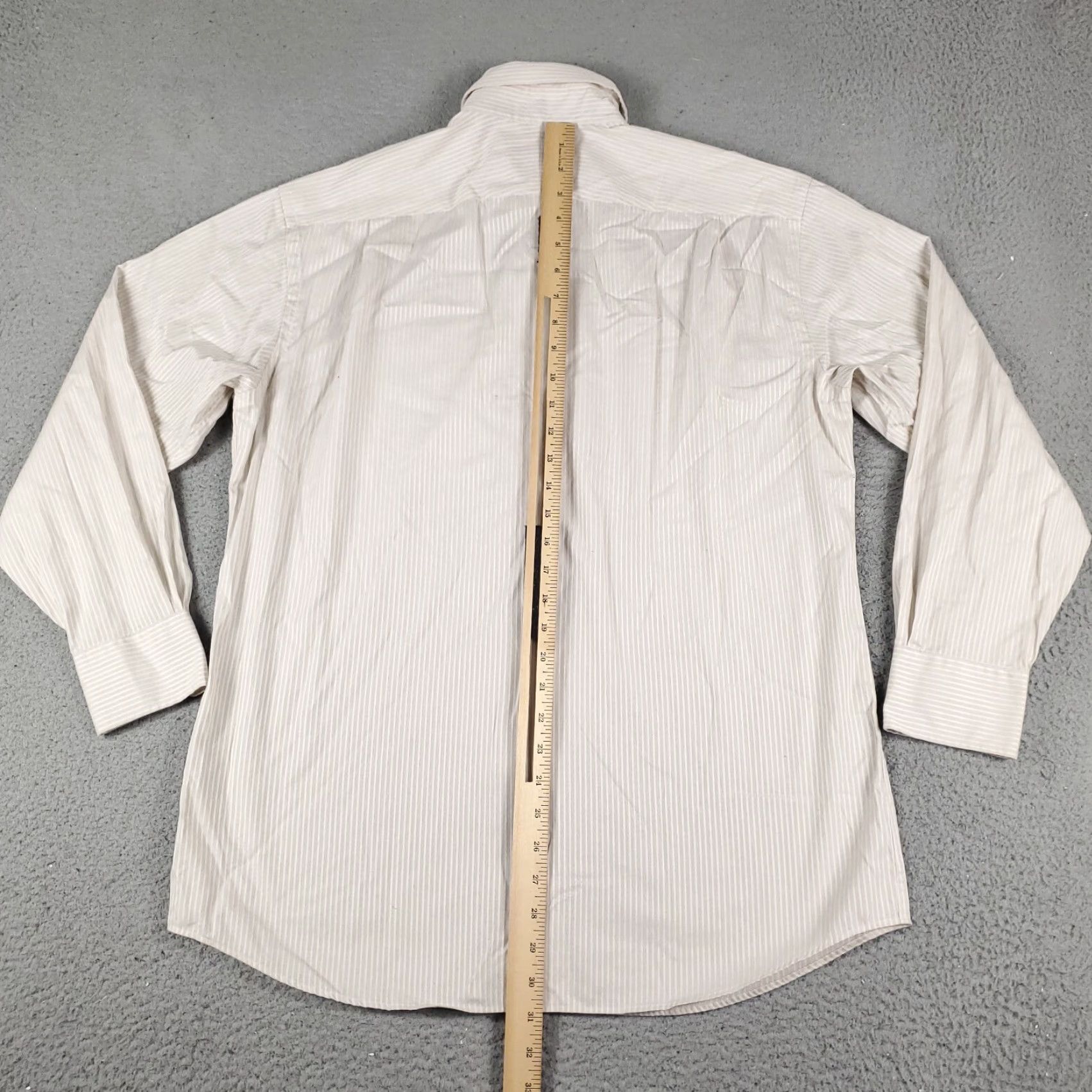 Tommy Bahama Tommy Bahama Dress Shirt Mens 15.5 Beige Striped Long Sleeve Button Up Casual Size 40R - 6 Thumbnail