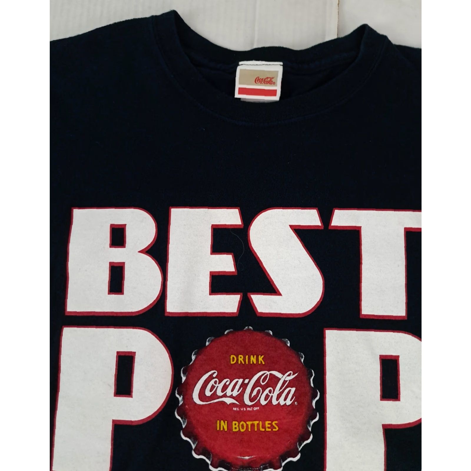 Vintage VINTAGE Coca-Cola Best Pop Black Printed T-Shirt sz Large Coca-Cola Shirt Unisex Adults 90s Retro Crew Neck Short Sleeve Size US L / EU 52-54 / 3 - 2 Thumbnail