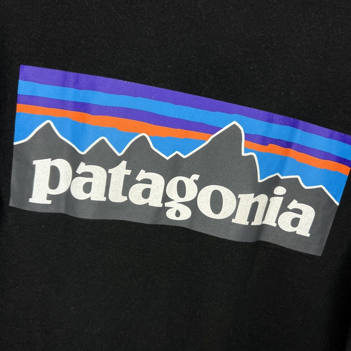 Designer × Patagonia Patagonia Big Logo Shot Sleeve T-shirt Mens Size M Black Top Size US M / EU 48-50 / 2 - 7 Thumbnail