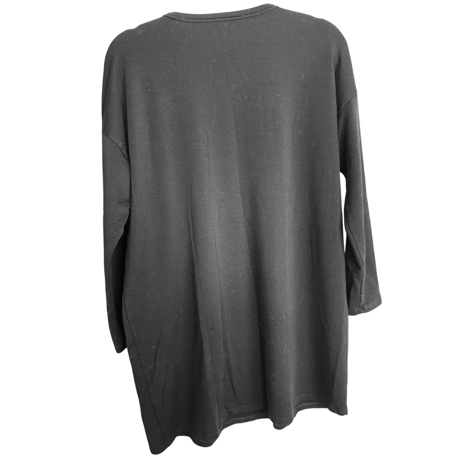 Eileen Fisher Eileen Fisher Stretch Tencel Fleece LS Shirt Black sz S Size S / US 4 / IT 40 - 3 Thumbnail