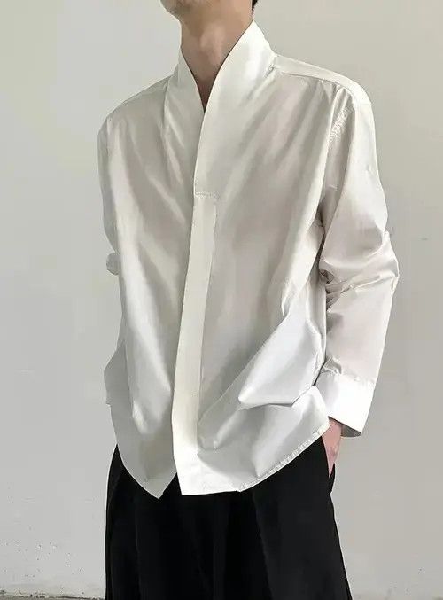 VIBE Korean fashion retro cleanfit shirt Size US XL / EU 56 / 4 - 2 Thumbnail