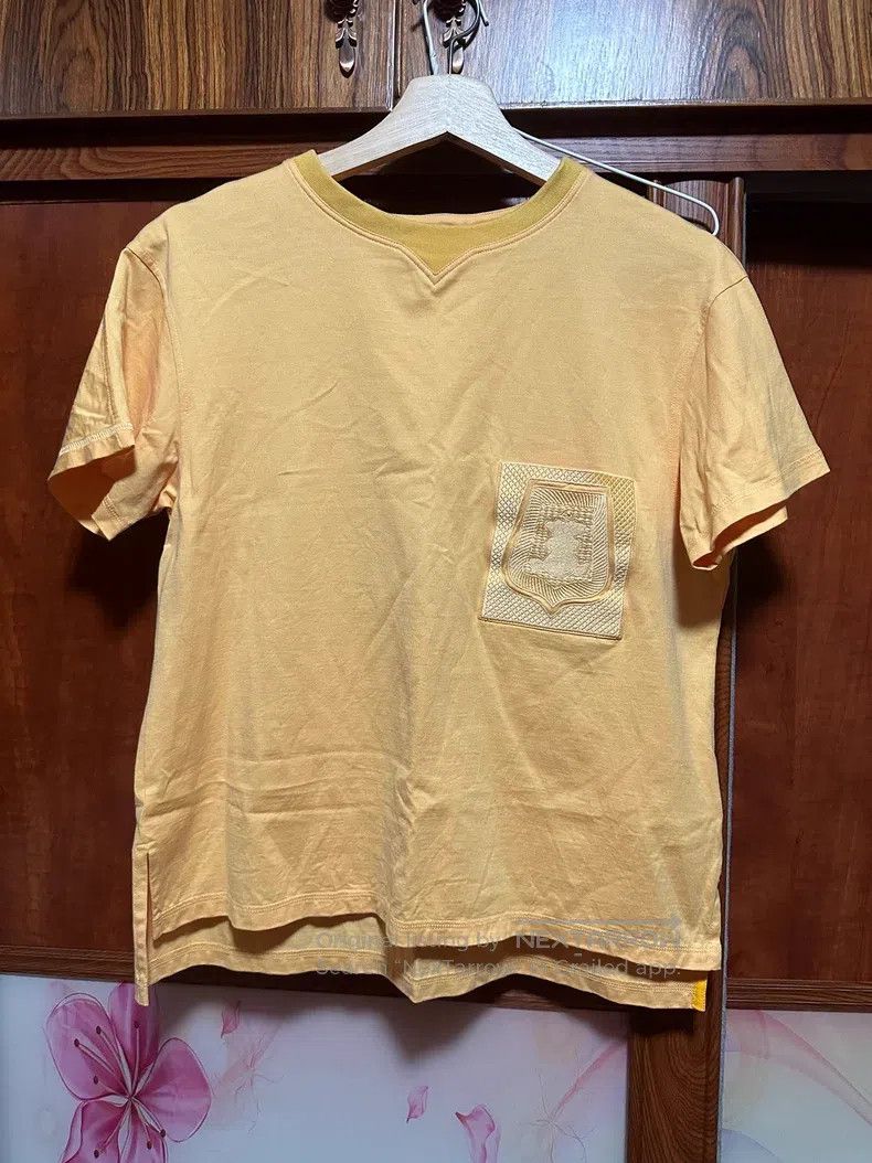 Hermes Hermes Yellow Badge Short Sleeve Size S / US 4 / IT 40 - 1 Thumbnail