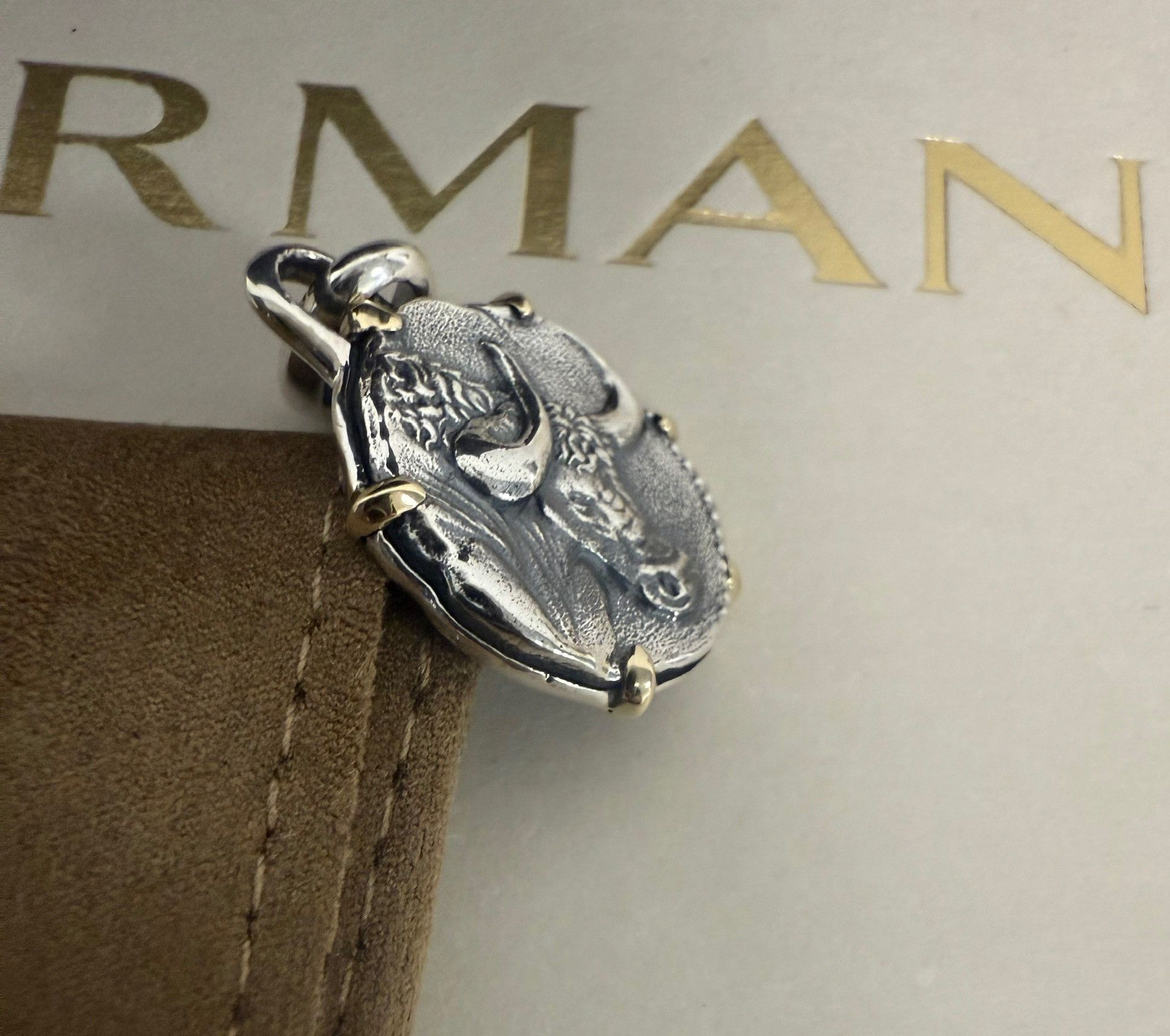 David Yurman Taurus Sterling Silver/18K Gold Pendant Size ONE SIZE - 4 Thumbnail