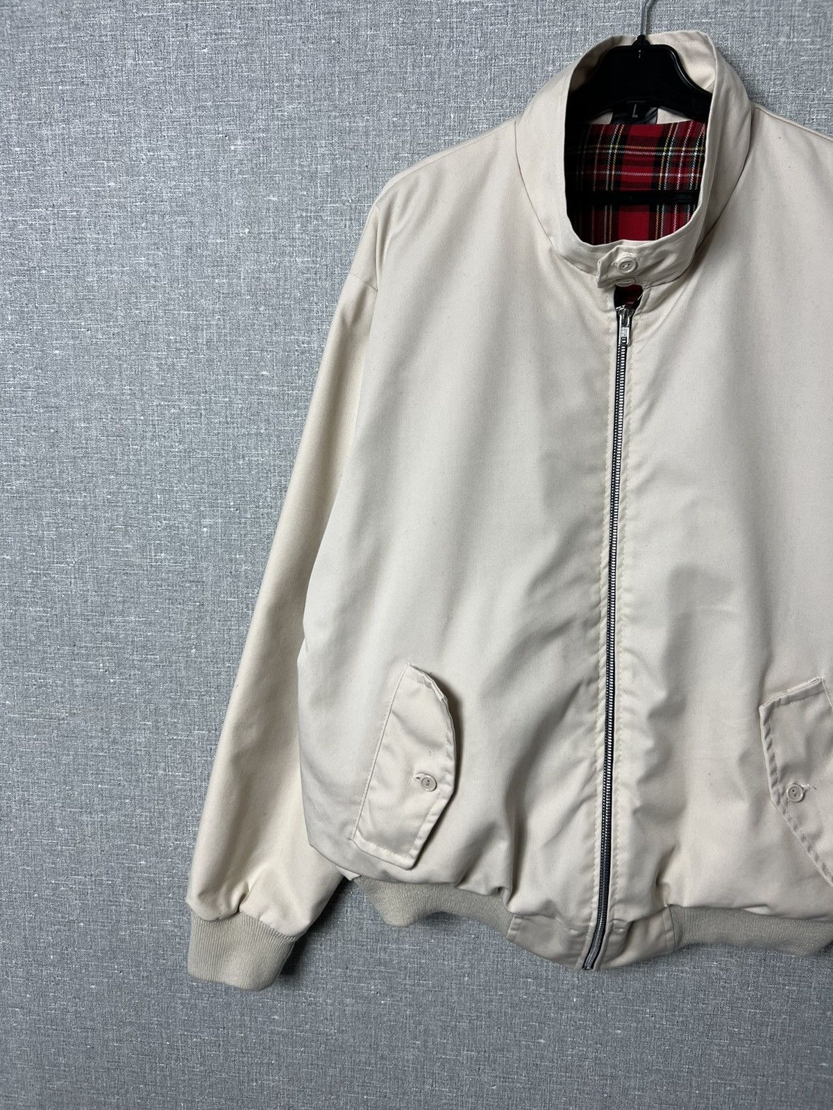 New England Outerwear Vintage England Plaid Lined Collared Bomber Jacket in Beige Size US L / EU 52-54 / 3 - 7 Thumbnail