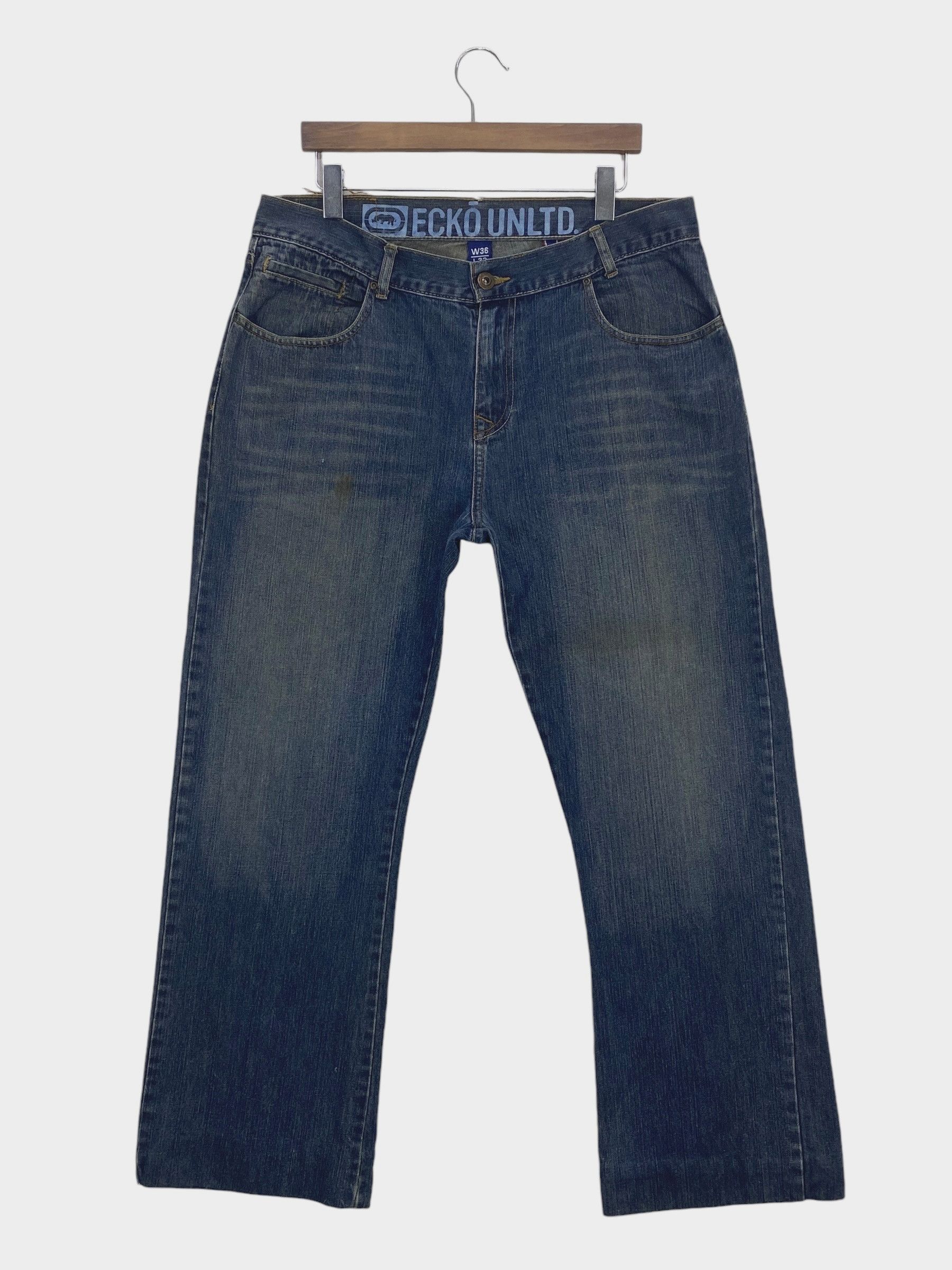 Ecko Unltd. Ecko Denim Hip Hop Skateboards Baggy Pants Size US 35 - 2 Thumbnail