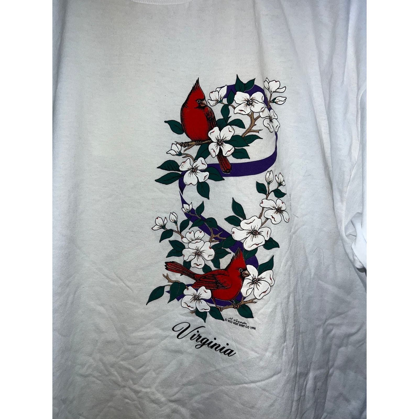 Jerzees Vintage Sleeper Shirt Virginia Cardinal Sleep Shirt 90s OSFA Size US XL / EU 56 / 4 - 2 Thumbnail