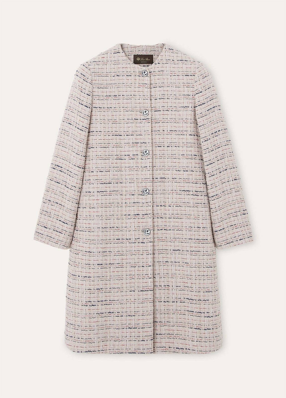 Loro Piana o1srvl11e0526 FAP0394 Oxton Tweed Coat in Multicolor Size S / US 4 / IT 40 - 1 Thumbnail
