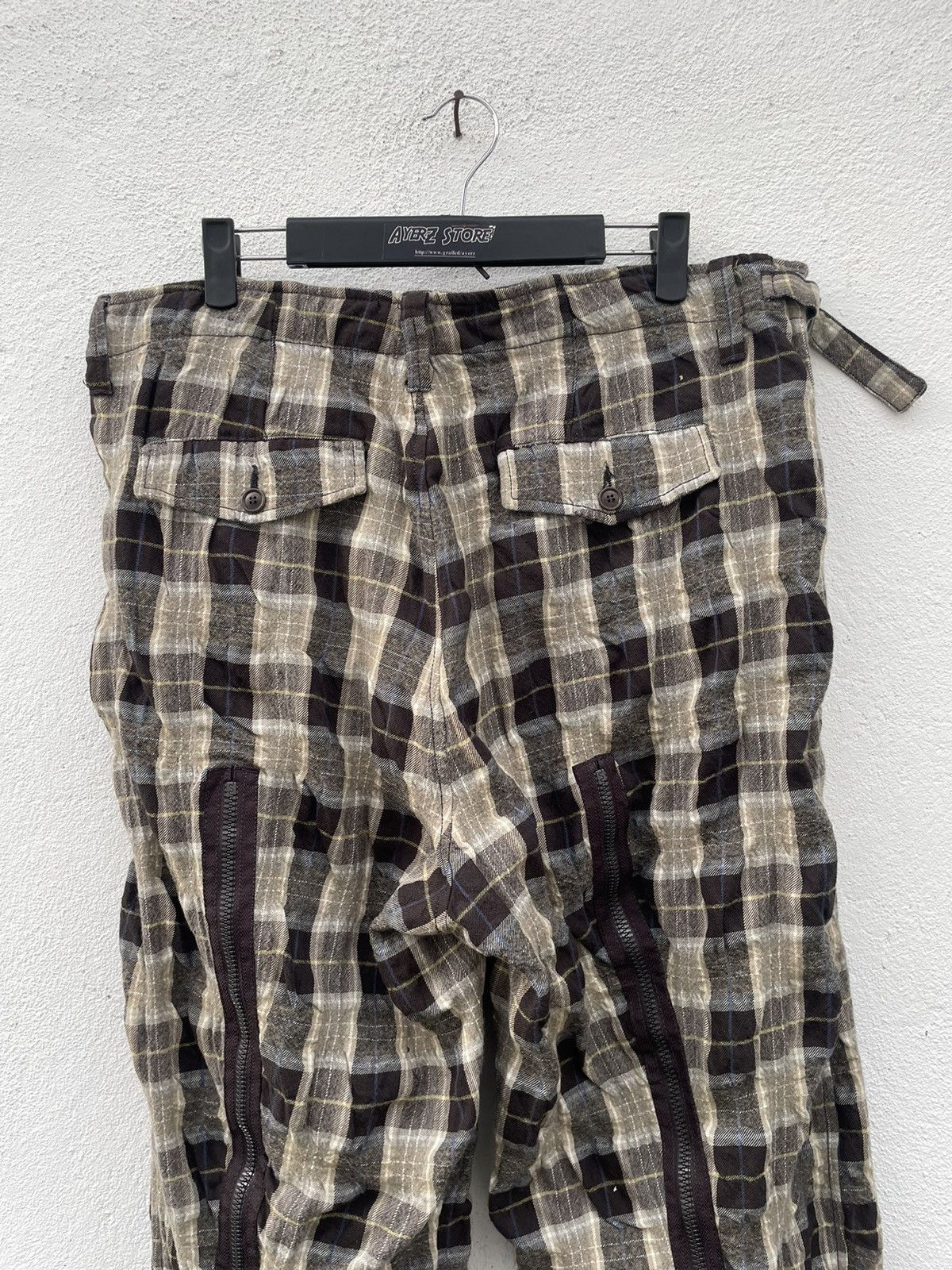 If Six Was Nine × Kenzo Kenzo Homme Checked Long Zipper Back Side Pants Size US 38 / EU 54 - 10 Thumbnail