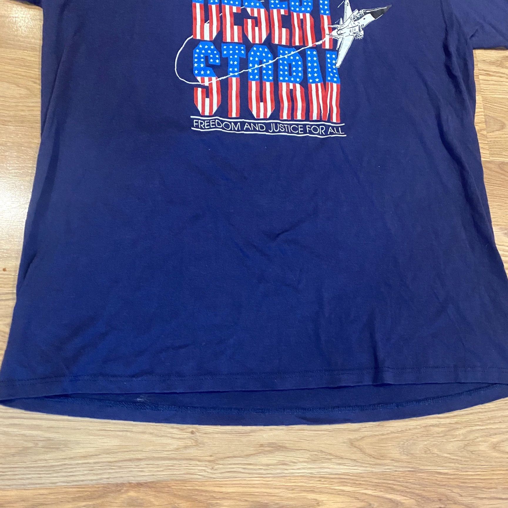 Velva Sheen VINTAGE Operation Desert Storm T Shirt Blue 90s Single-Stitch Tee Men’s XXL Velva Sheen Shirt Men 2XL Blue Size US XXL / EU 58 / 5 - 5 Thumbnail