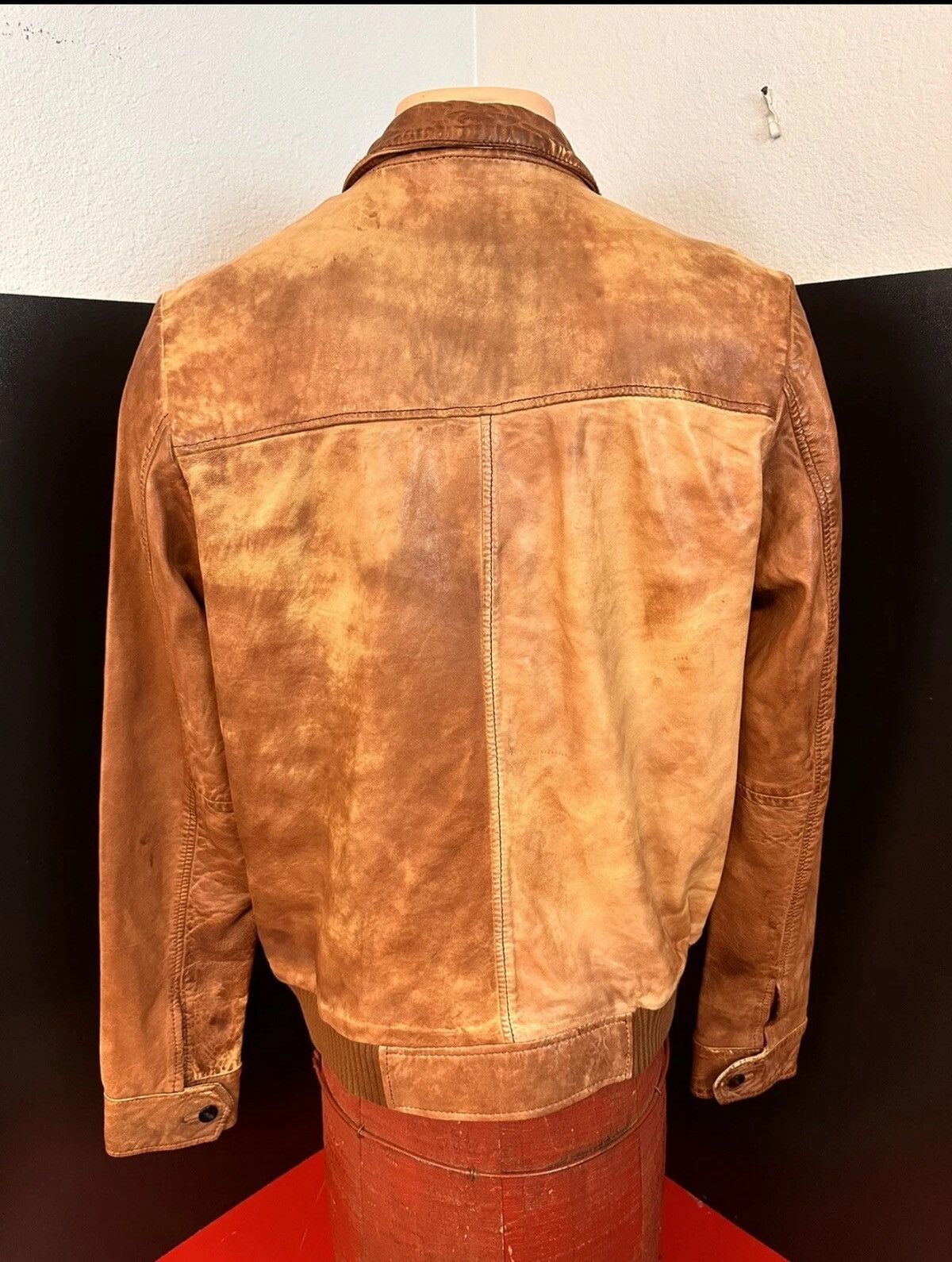 Lee LEE Re-print Distressed, Brown, Leather Bomber Jacket Lg Size US L / EU 52-54 / 3 - 7 Thumbnail