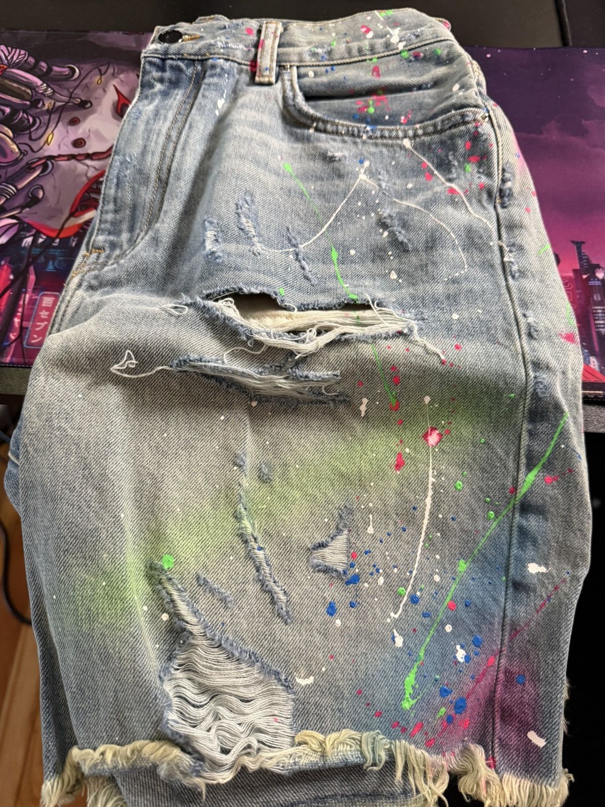 Other AMIRI paint splatter, multicolor, jean shorts Size US 31 - 2 Thumbnail