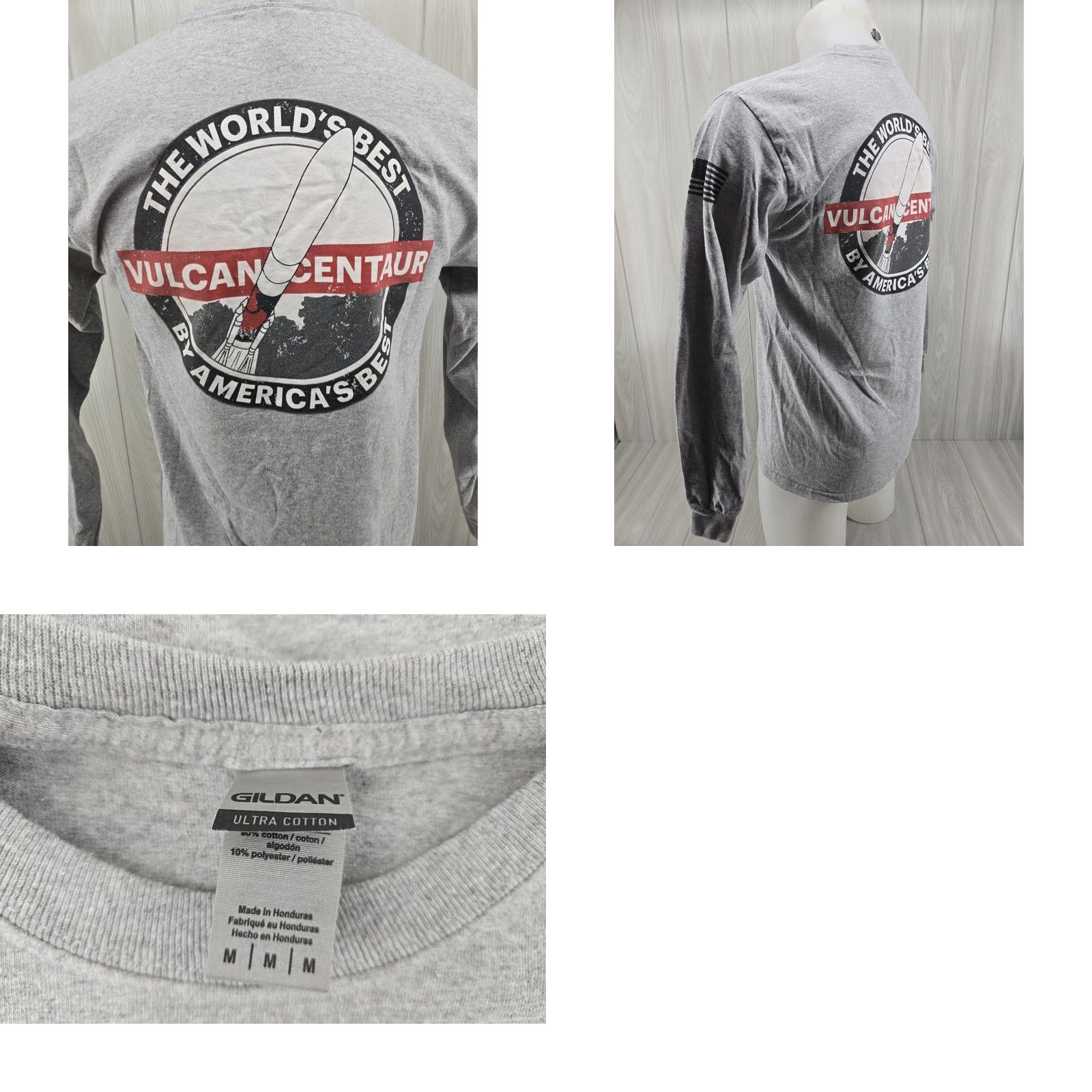 Gildan United Launch Alliance ULA Vulcan Centaur T Shirt Men’s Medium Long Sleeve Size US M / EU 48-50 / 2 - 8 Thumbnail
