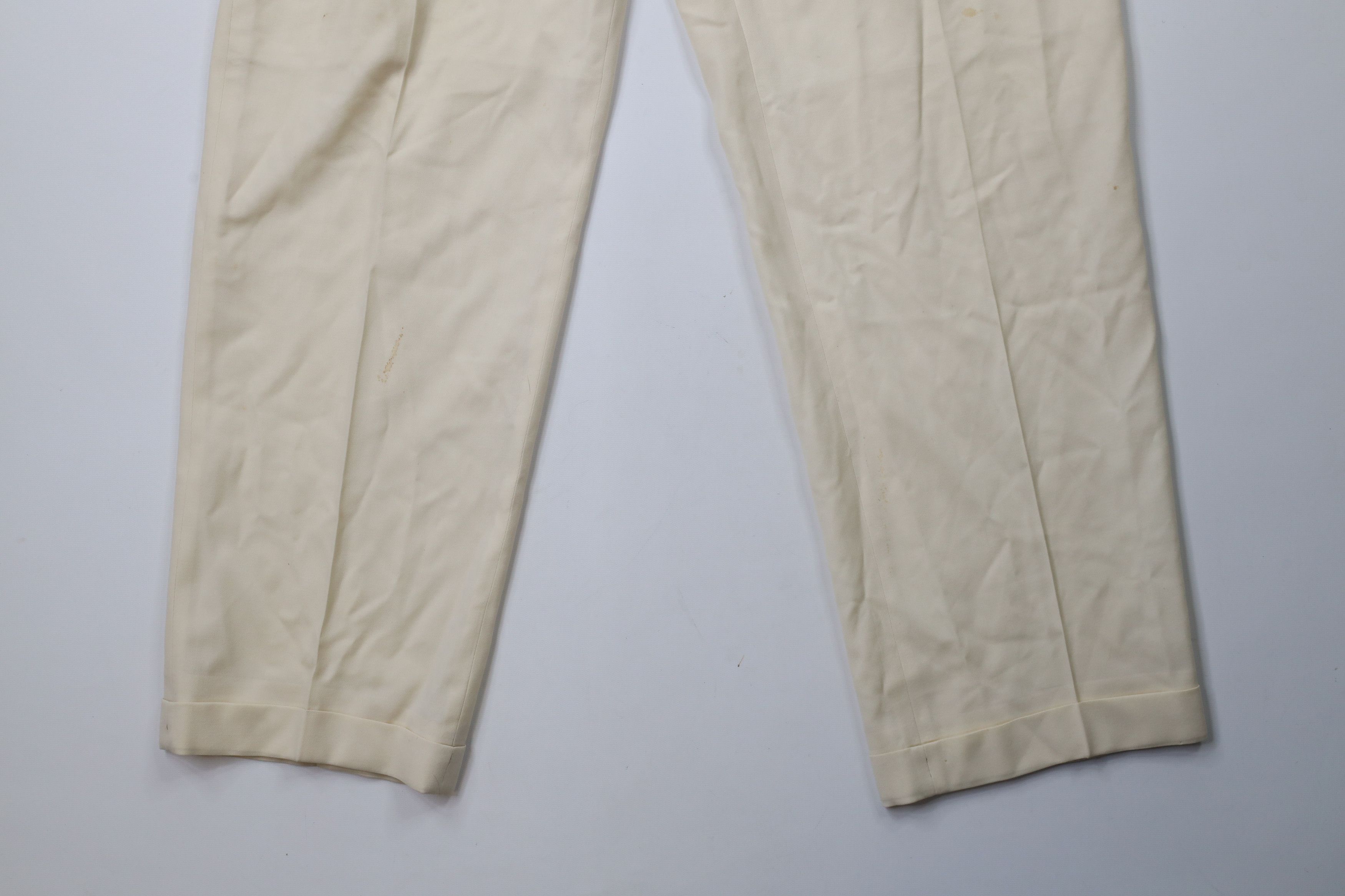 Vintage Vintage 90s Streetwear Cuffed Wide Leg Chino Pants Wool Size US 34 / EU 50 - 4 Thumbnail