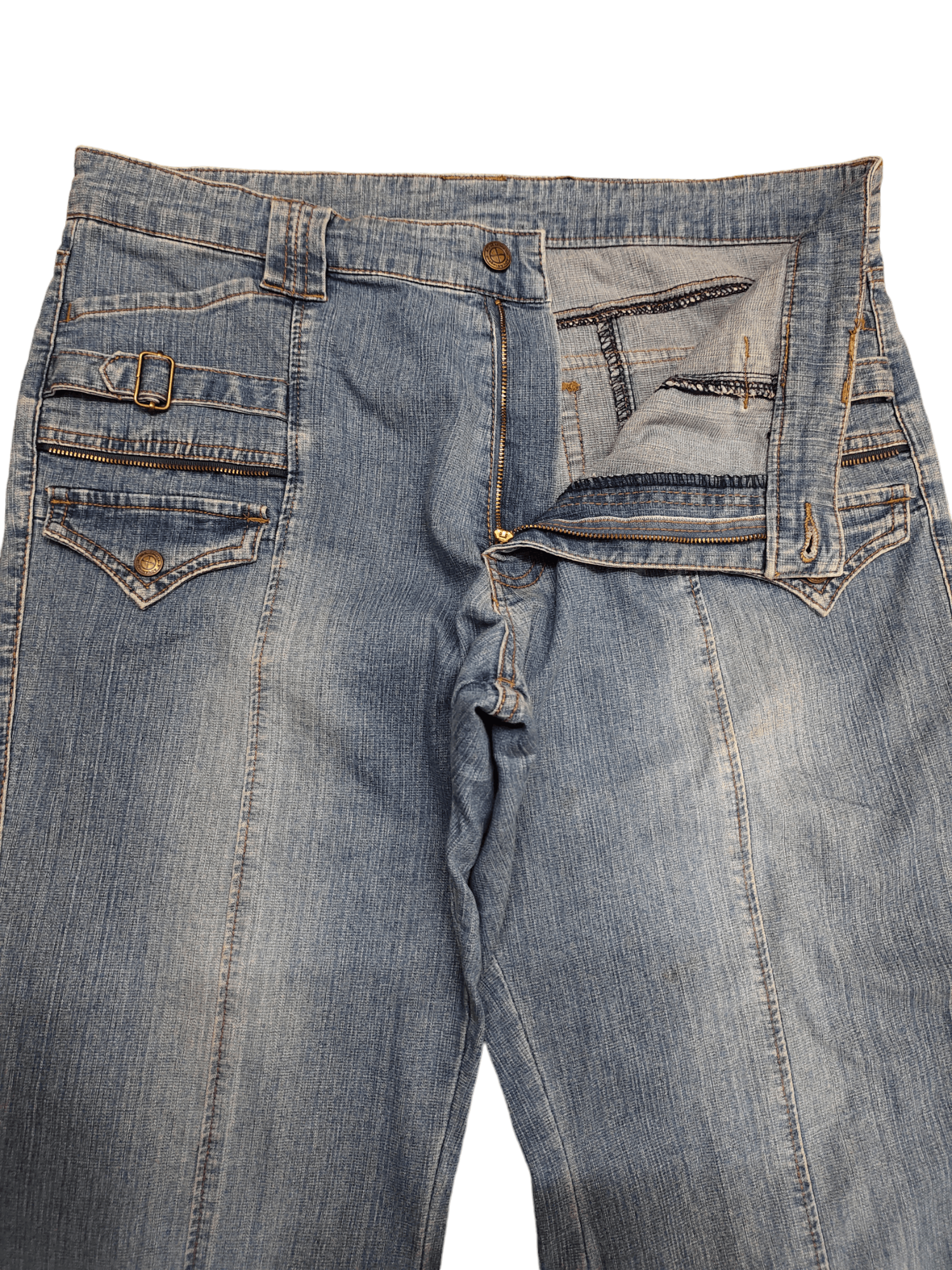 If Six Was Nine Flare Baggy Advantage Bondage Denim Bootcut Wide Leg Y2k Size US 34 / EU 50 - 10 Thumbnail