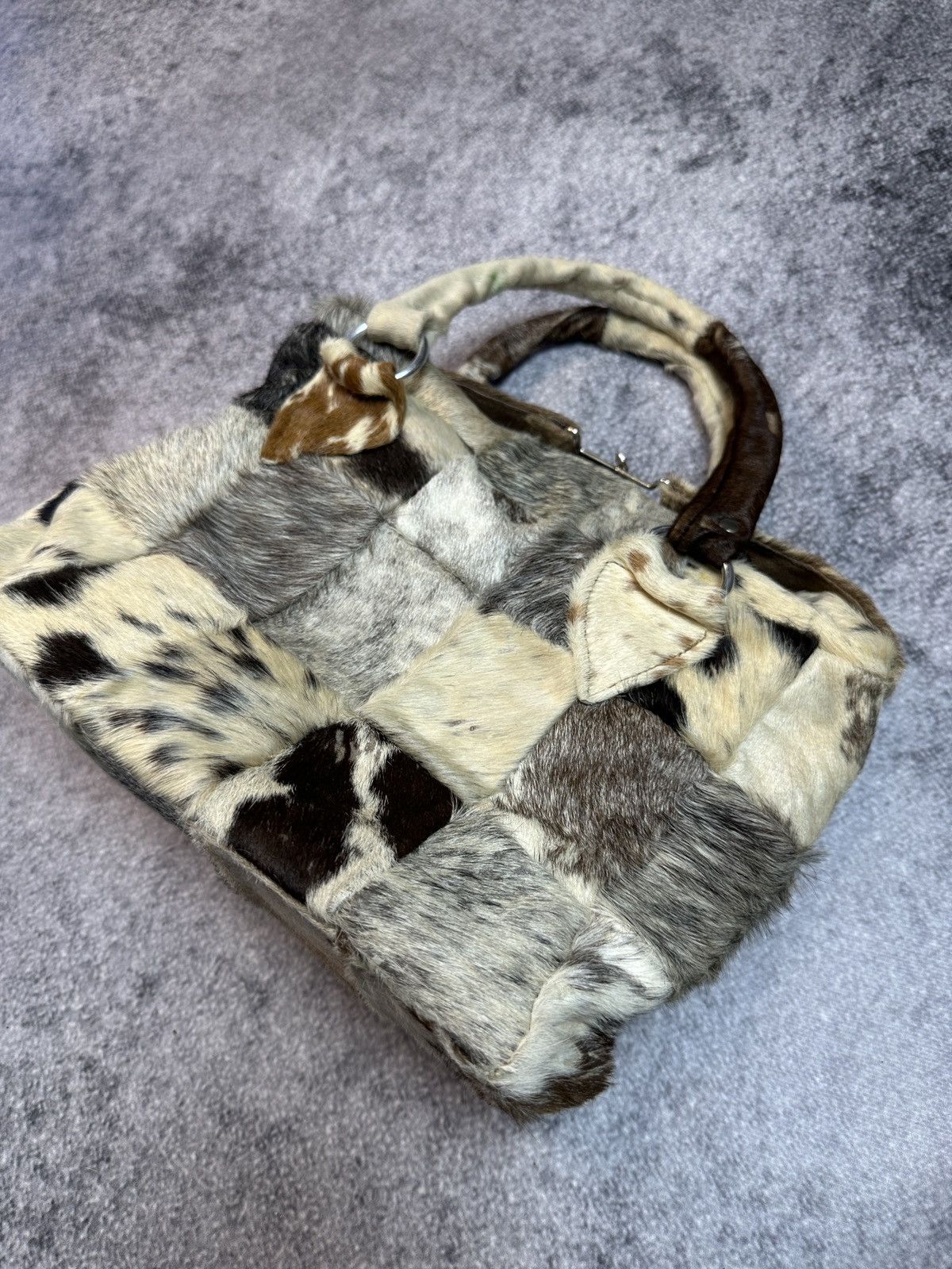 Cowboy Equipment Y2K Cow Fur Bag Leather Streetwear Rare Style USA Casual 90s Size ONE SIZE - 4 Thumbnail