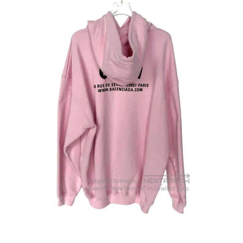 Balenciaga XS Pink Crew Hoodie.