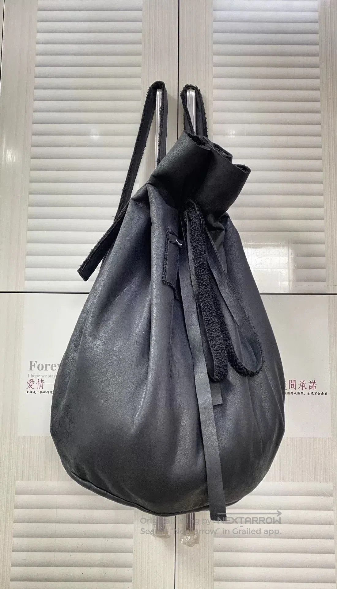 Other Dark Monk Distressed Sheepskin Sack Bag. Size ONE SIZE - 1 Thumbnail