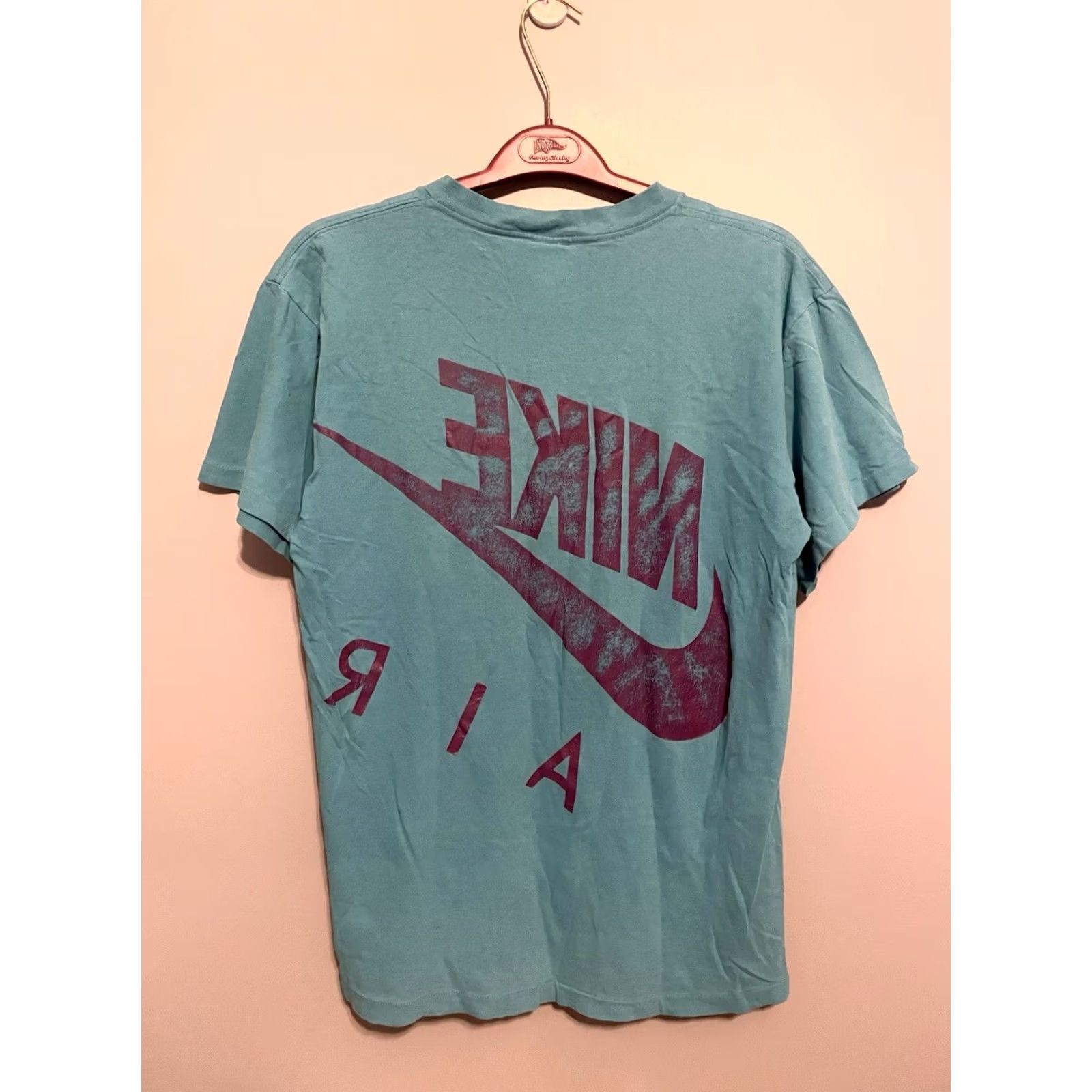 Nike VINTAGE Nike Air Logo T-Shirt Double Sided USA Teal Purple Size Large (A498) Size US L / EU 52-54 / 3 - 5 Thumbnail
