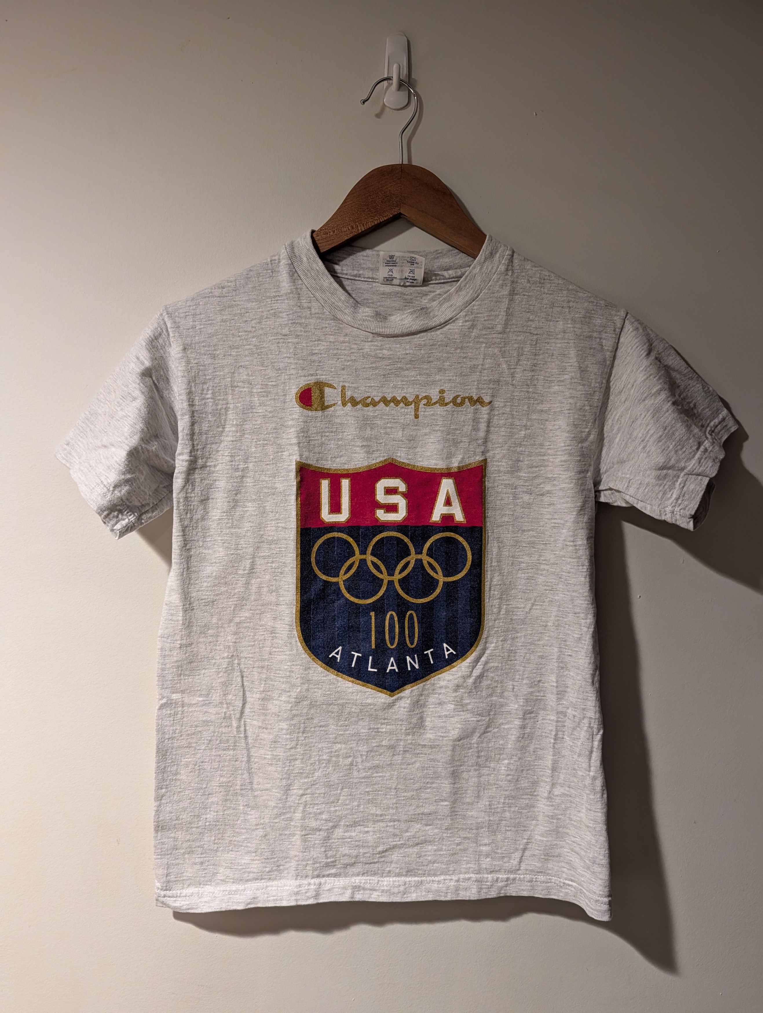 Champion Vintage 90s Champion USA 100 Atlanta Youth Large T-Shirt Size US L / EU 52-54 / 3 - 1 Thumbnail