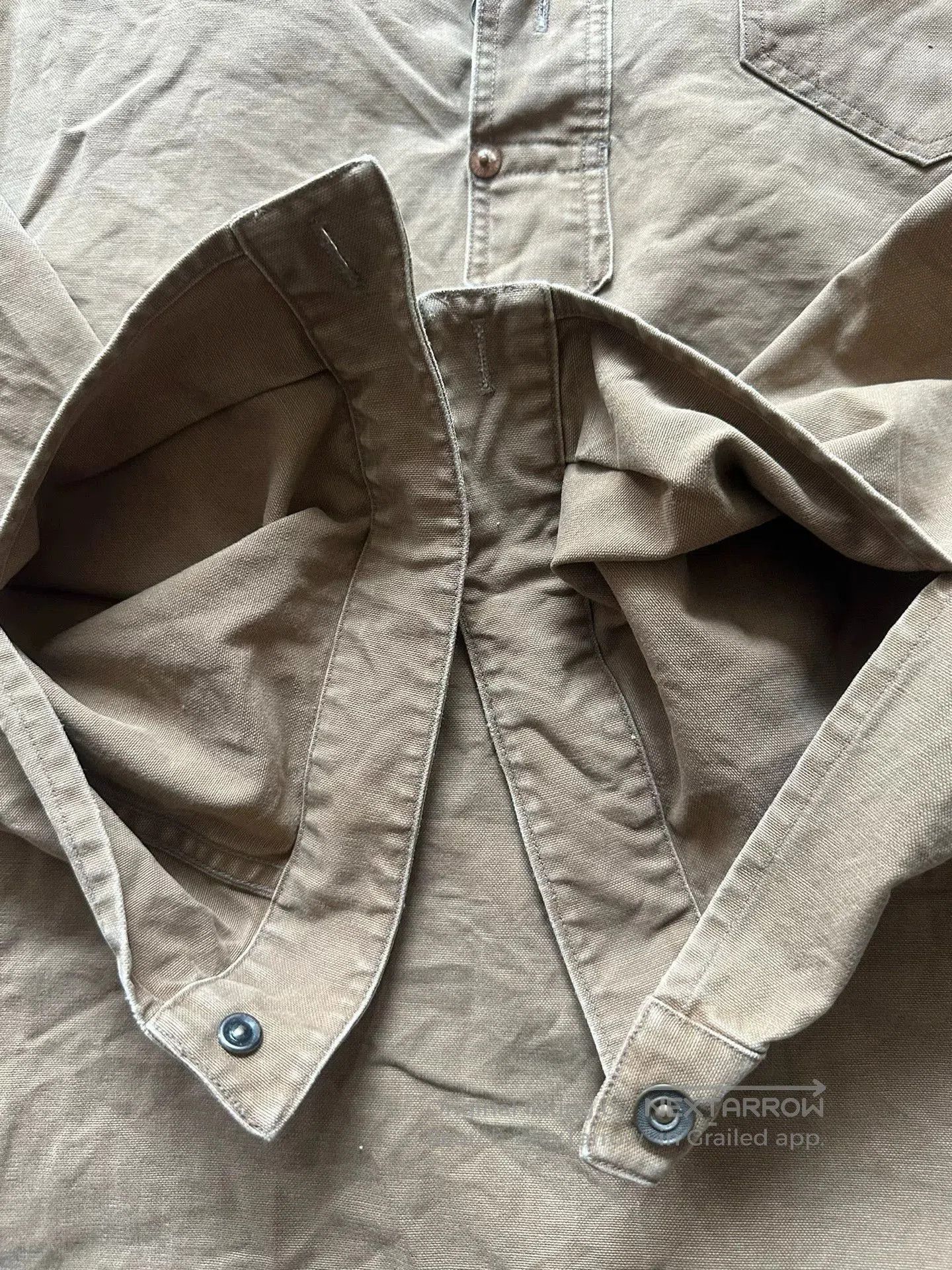 RRL Ralph Lauren rrl canvas work shirt in brown. Size US M / EU 48-50 / 2 - 5 Thumbnail