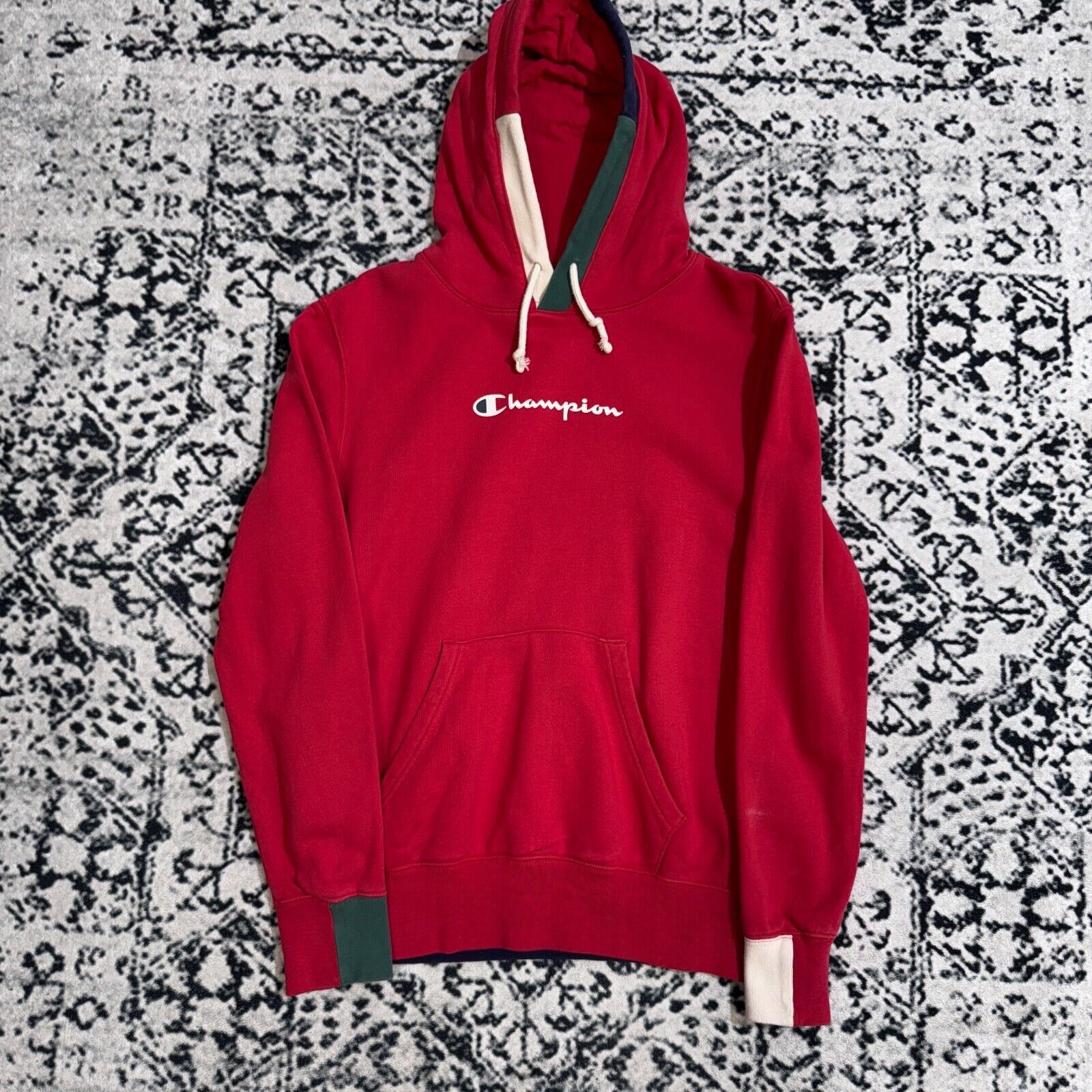 Champion × Vintage Vintage Champion Unisex Red Cotton Hoodie Size S Y2K 90s Size US S / EU 44-46 / 1 - 1 Thumbnail