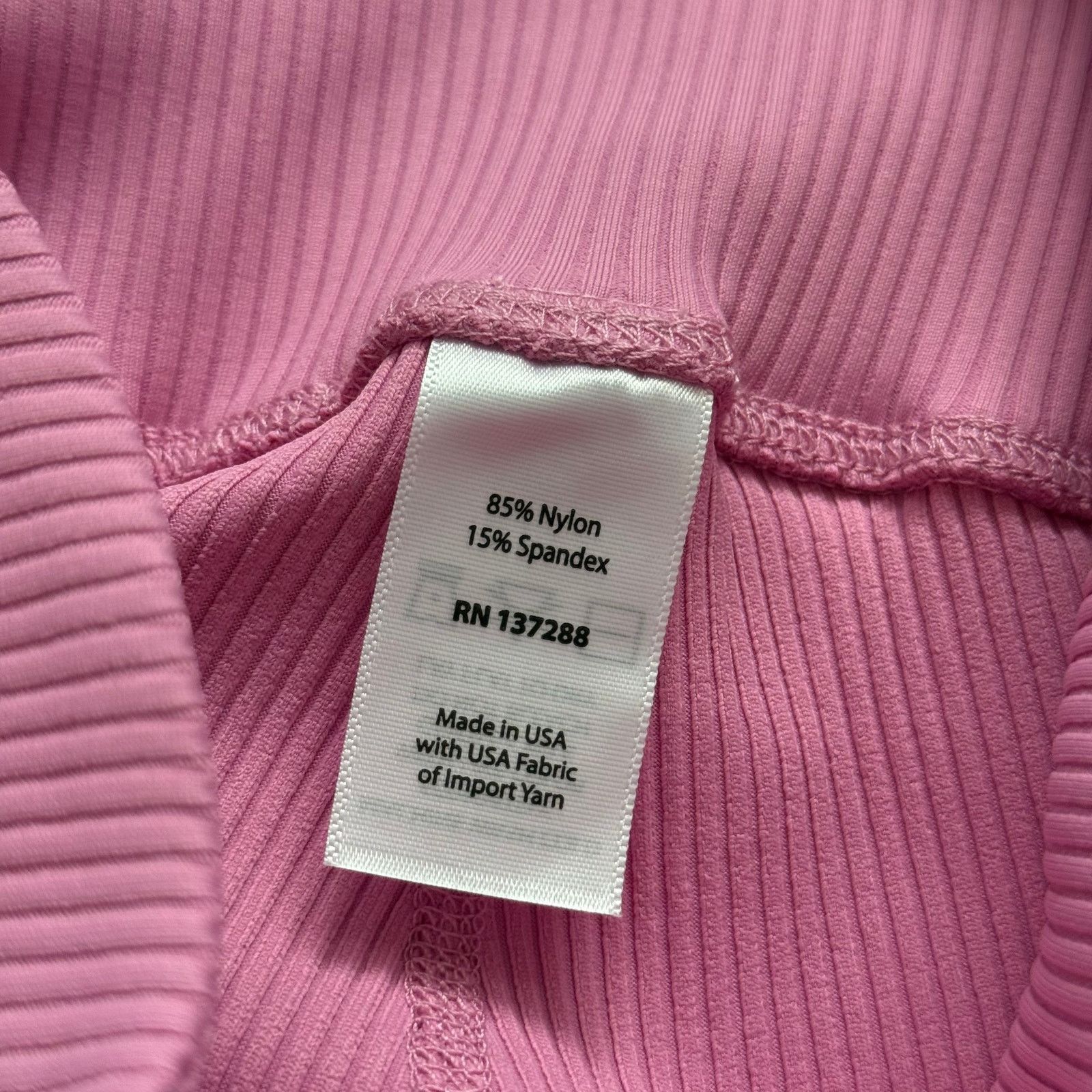 Other Carbon38 Year Of Ours Pink Ribbed Crossover Biker Shorts, S Size 28" / US 6 / IT 42 - 5 Thumbnail