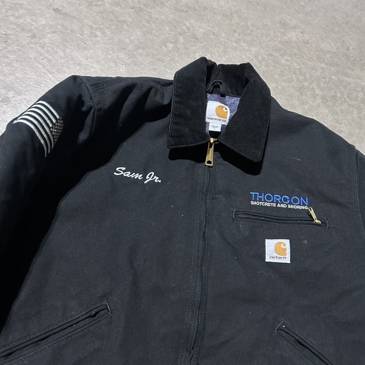 Carhartt Carhartt j100 blk Detroit work jacket logo Size US L / EU 52-54 / 3 - 4 Thumbnail