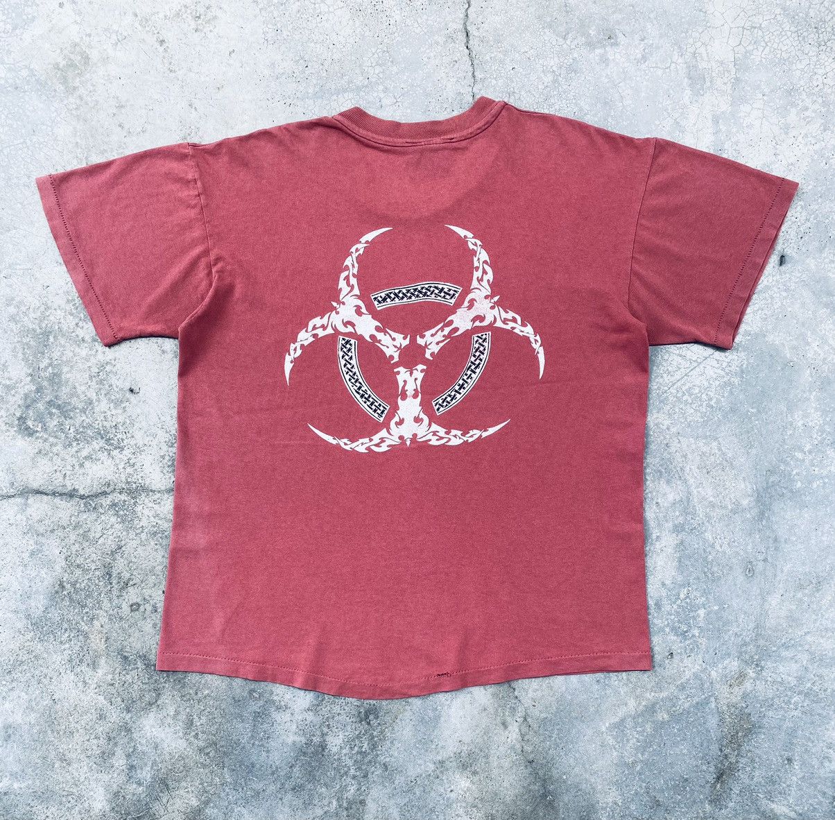 Vintage Vintage 90s Hazmat Center Logo Distressed Tees Size US L / EU 52-54 / 3 - 2 Thumbnail