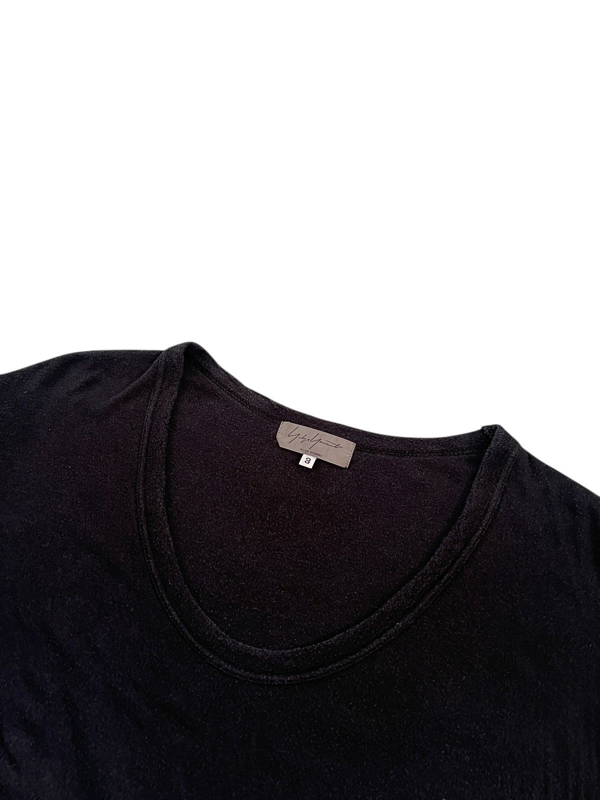 Yohji Yamamoto 1990s Yohji Yamamoto Pour Homme Wide Neck Tshirt Size US L / EU 52-54 / 3 - 2 Thumbnail